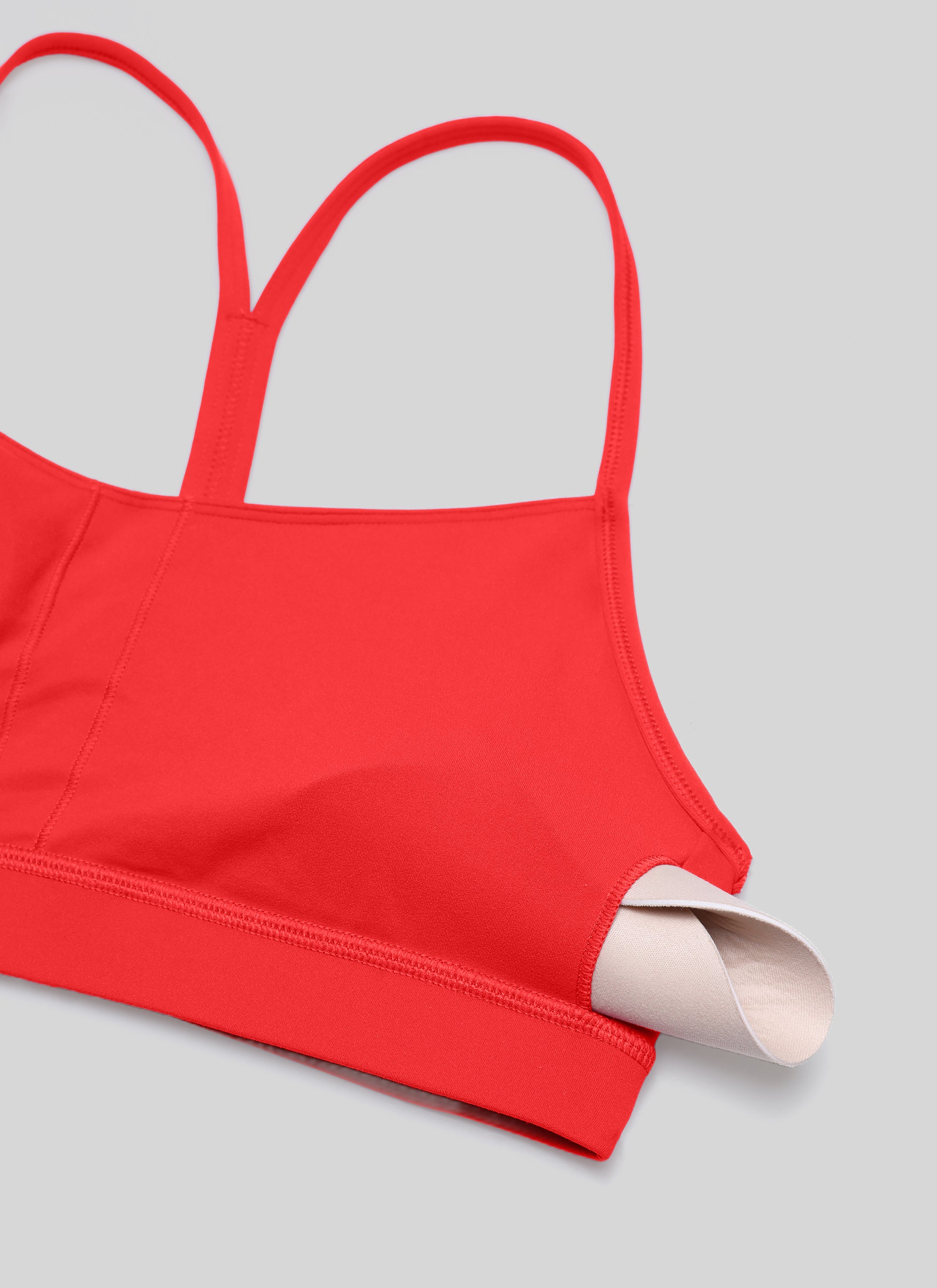 Áo lót thể thao CRZ YOGA dành cho nữ, kiểu dáng hỗ trợ nhẹ, thiết kế " Butterluxe " với phần lưng chữ Y, màu đỏ đậm