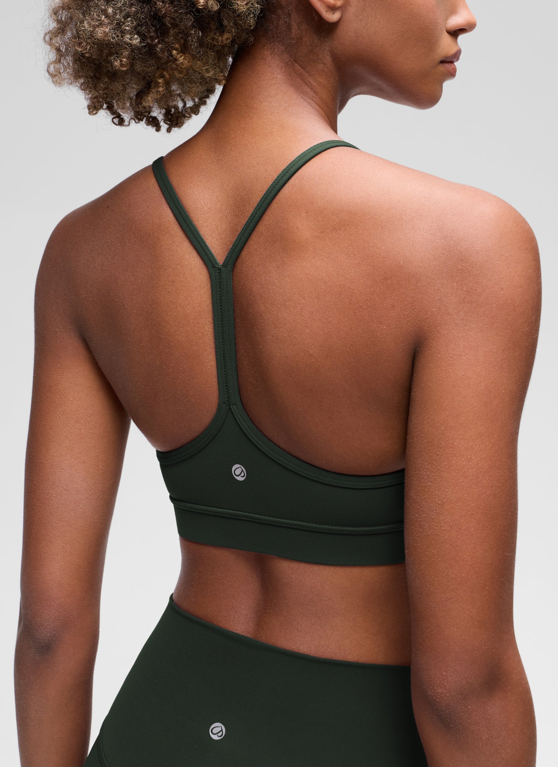 Áo lót thể thao CRZ YOGA dành cho nữ, kiểu Y-back, hỗ trợ nhẹ, chất liệu vải " Butterluxe ", màu xanh lá cây Legend