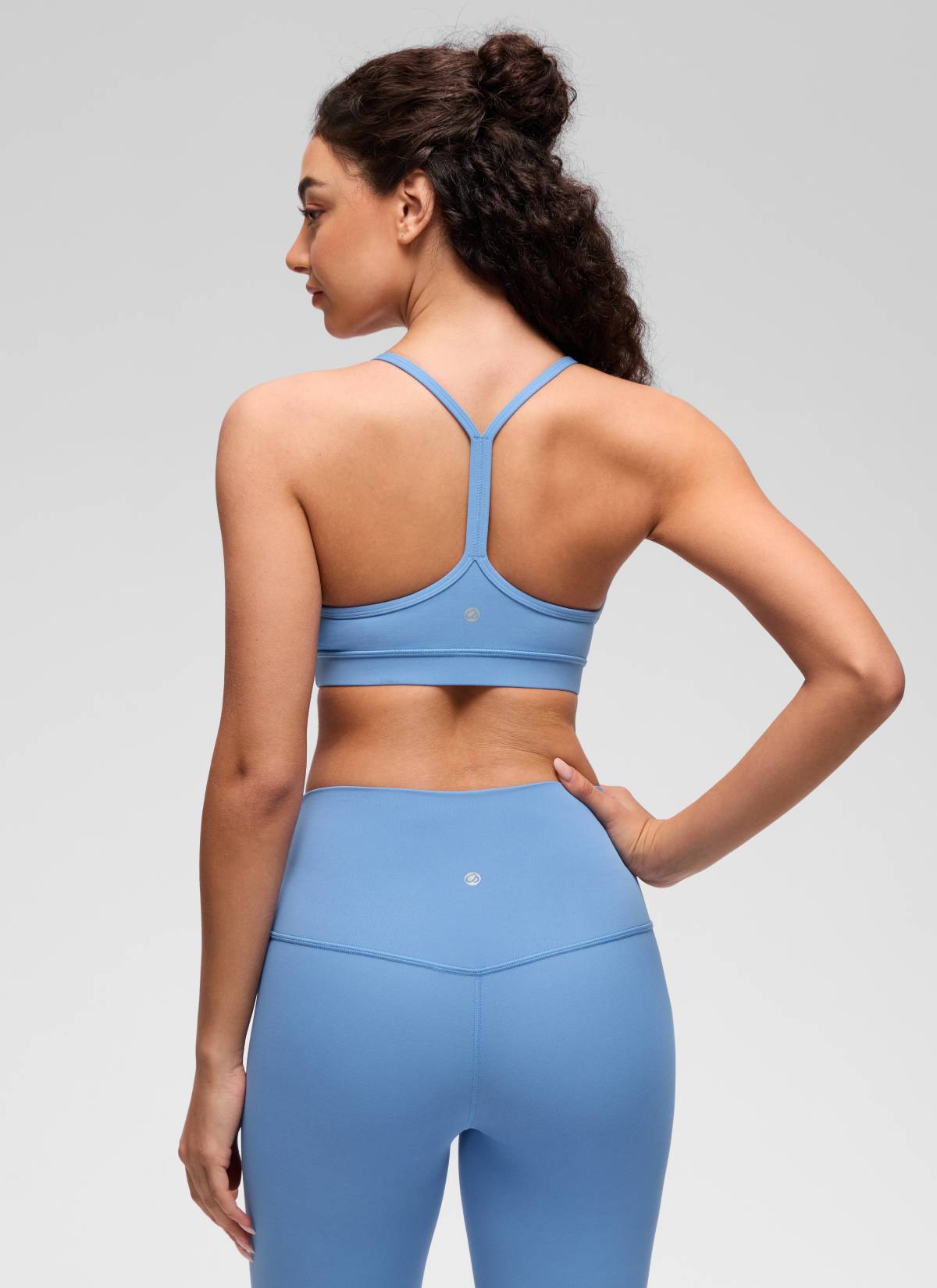 Áo lót thể thao CRZ YOGA dành cho nữ, kiểu Y-back, hỗ trợ nhẹ, chất liệu vải " Butterluxe ", màu Party Blue