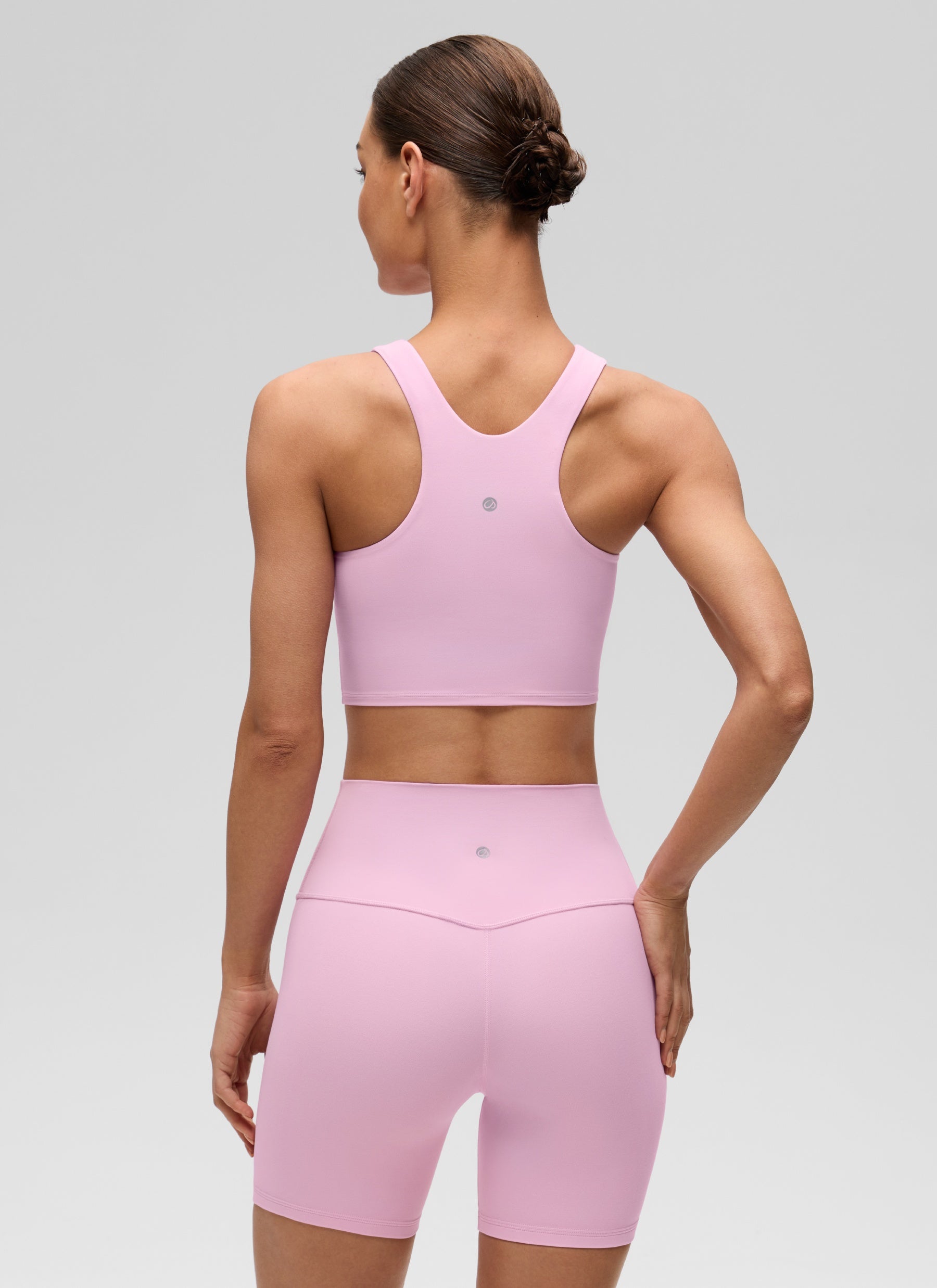 CRZ YOGA  Áo thun không tay dành cho nữ tập yoga, độ hỗ trợ thấp, kiểu cổ cao và lưng khoét sâu ( Butterluxe ), màu hồng Vita