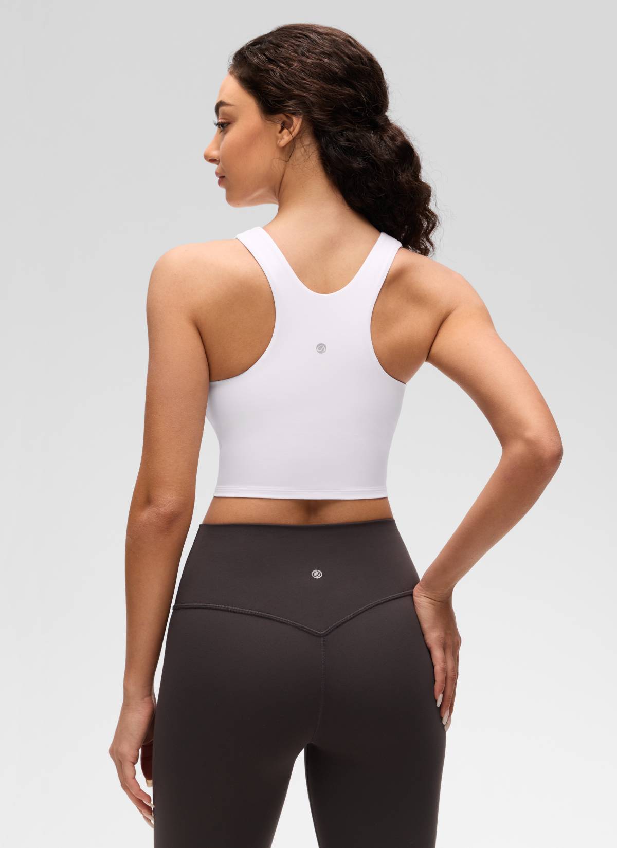 CRZ YOGA  Áo thun không tay dành cho nữ tập yoga, cổ cao, lưng khoét sâu, độ hỗ trợ thấp, chất liệu Butterluxe , màu trắng