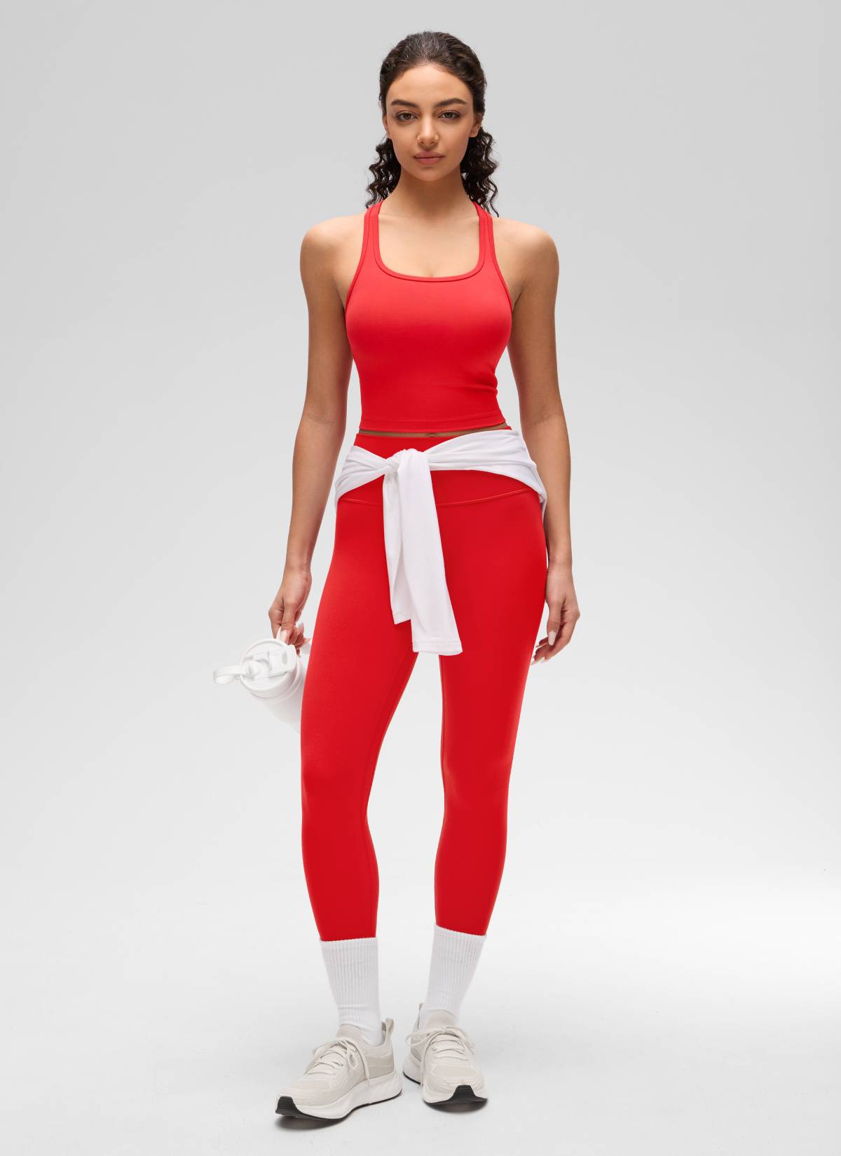 CRZ YOGA Áo lót yoga dành cho nữ, độ nâng đỡ thấp, kiểu cổ tròn và lưng chữ Y ( Butterluxe ), màu đỏ đậm