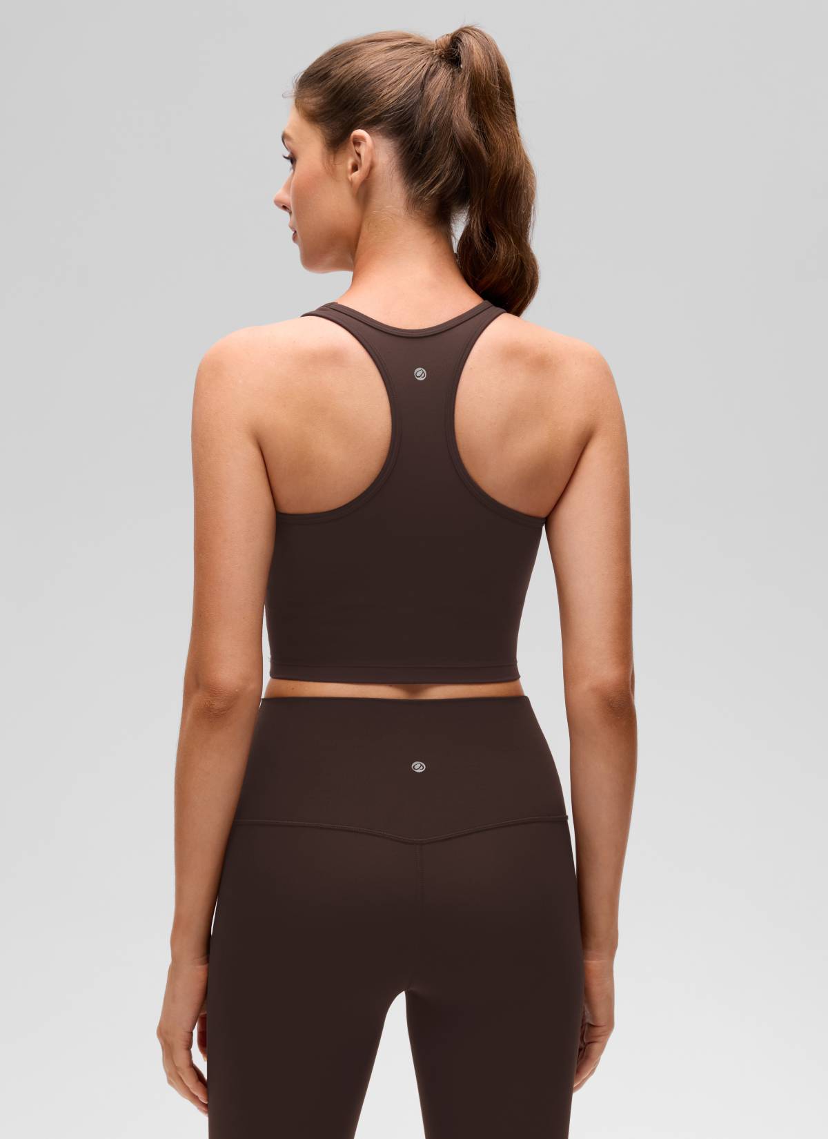 CRZ YOGA Áo lót yoga dành cho nữ, độ nâng đỡ thấp, kiểu cổ tròn và lưng chữ Y, màu nâu sô-cô-la nóng ( Butterluxe )