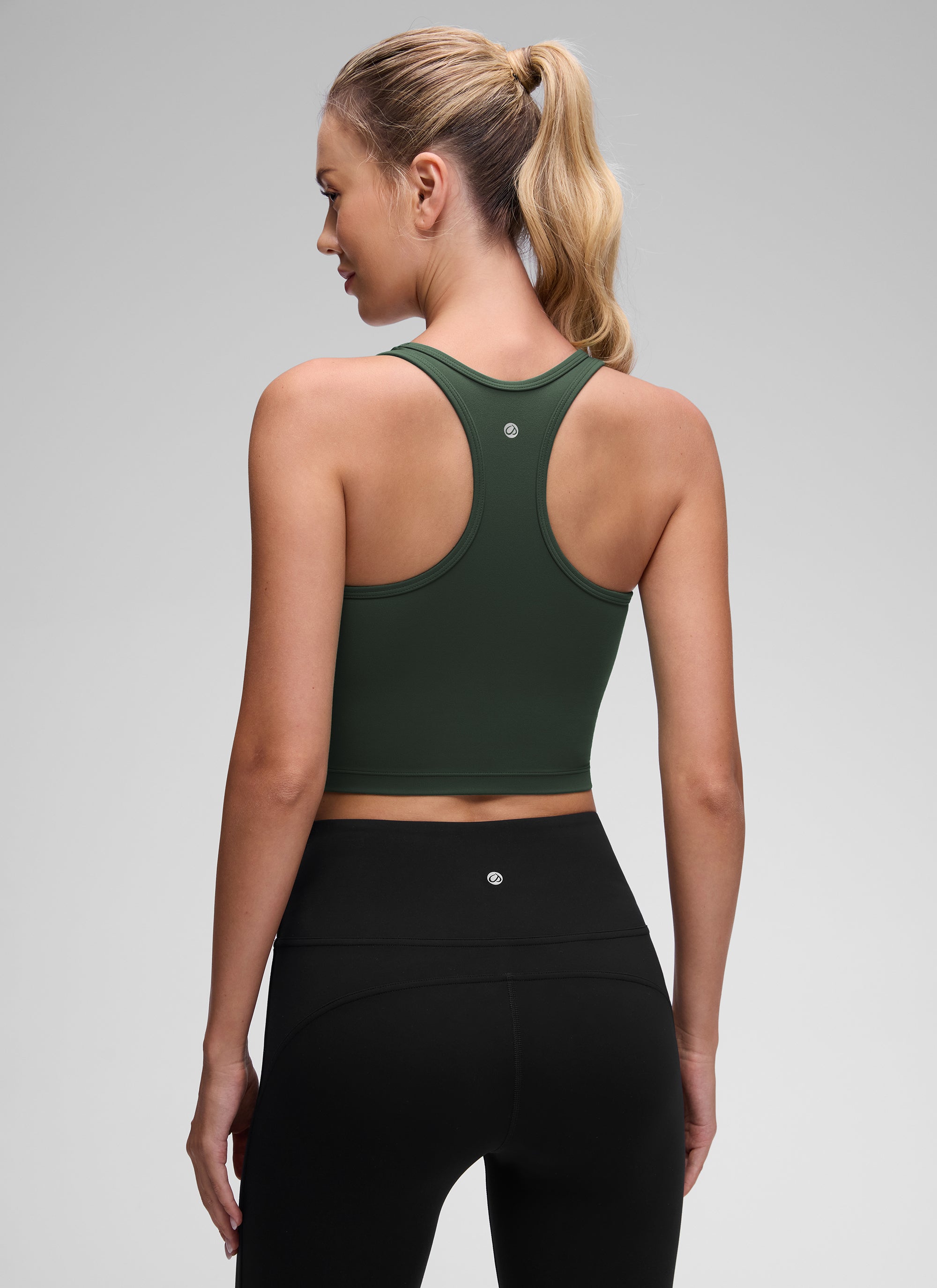 CRZ YOGA Áo lót yoga dành cho nữ, độ nâng đỡ thấp, kiểu cổ tròn và lưng chữ Y, màu Xanh Legend ( Butterluxe )