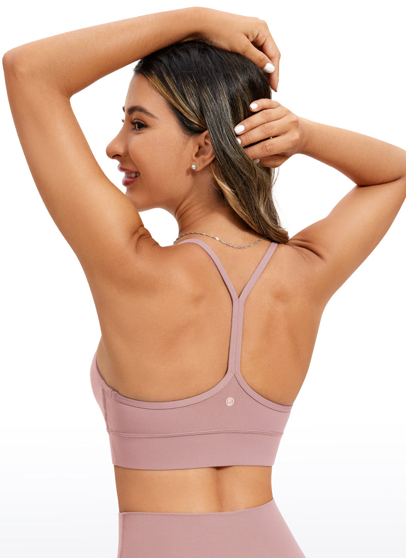 Áo lót thể thao dài CRZ YOGA dành cho nữ, hỗ trợ nhẹ, kiểu dáng " Butterluxe ", lưng chữ Y, màu tím hương hoa hồng