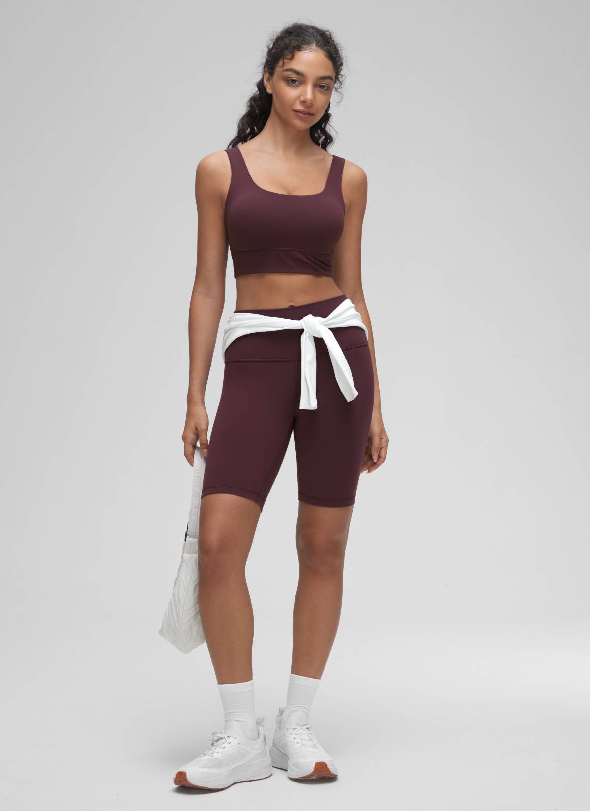 CRZ YOGA Women's Yoga Low Support Butterluxe Sport Bra U Back Longline Ripe Plum