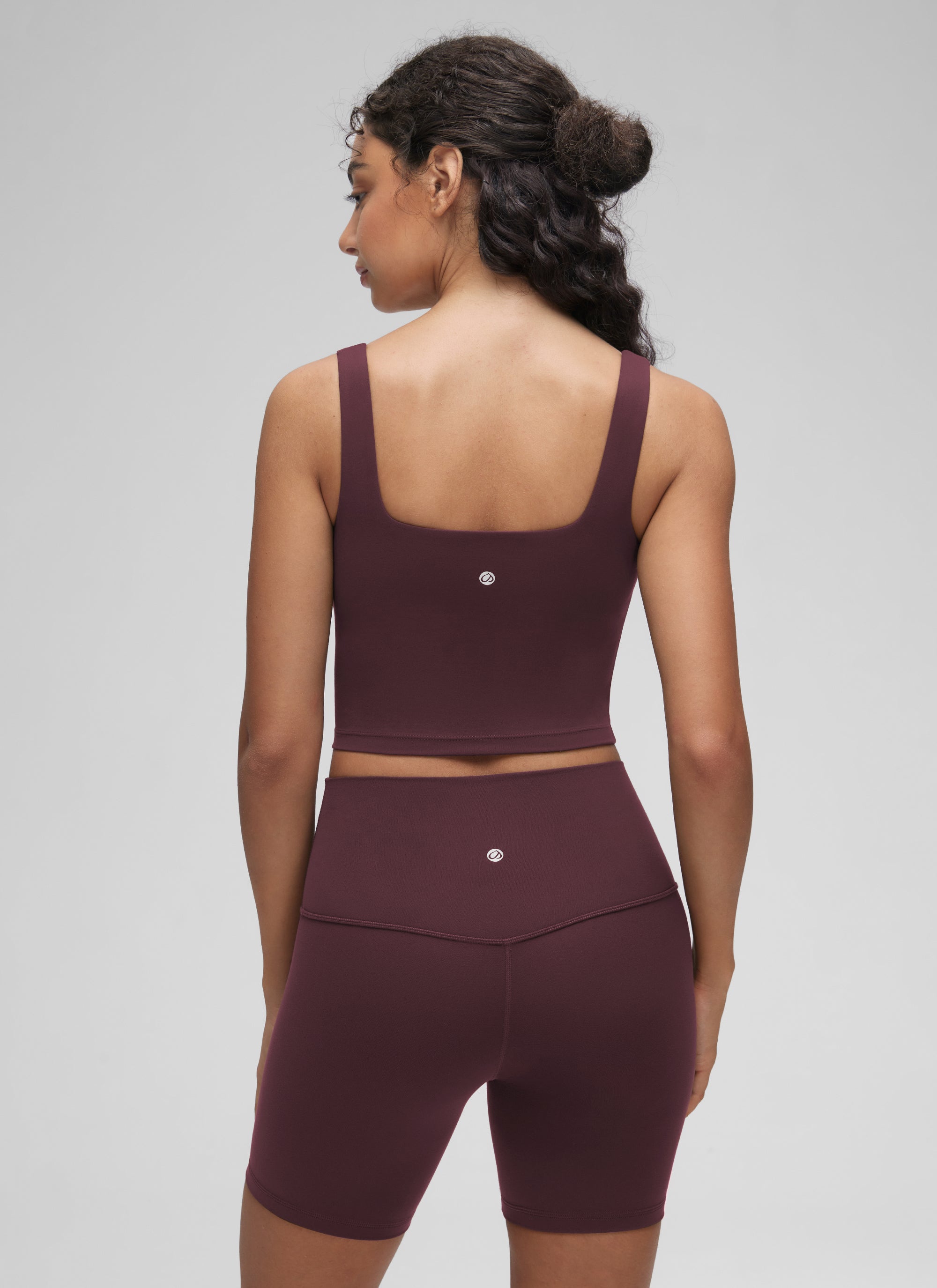 CRZ YOGA Áo lót thể thao dài dành cho nữ tập yoga, thiết kế cổ vuông, chất liệu vải thun co giãn ( Butterluxe ), kiểu dáng ôm sát, màu mận chín