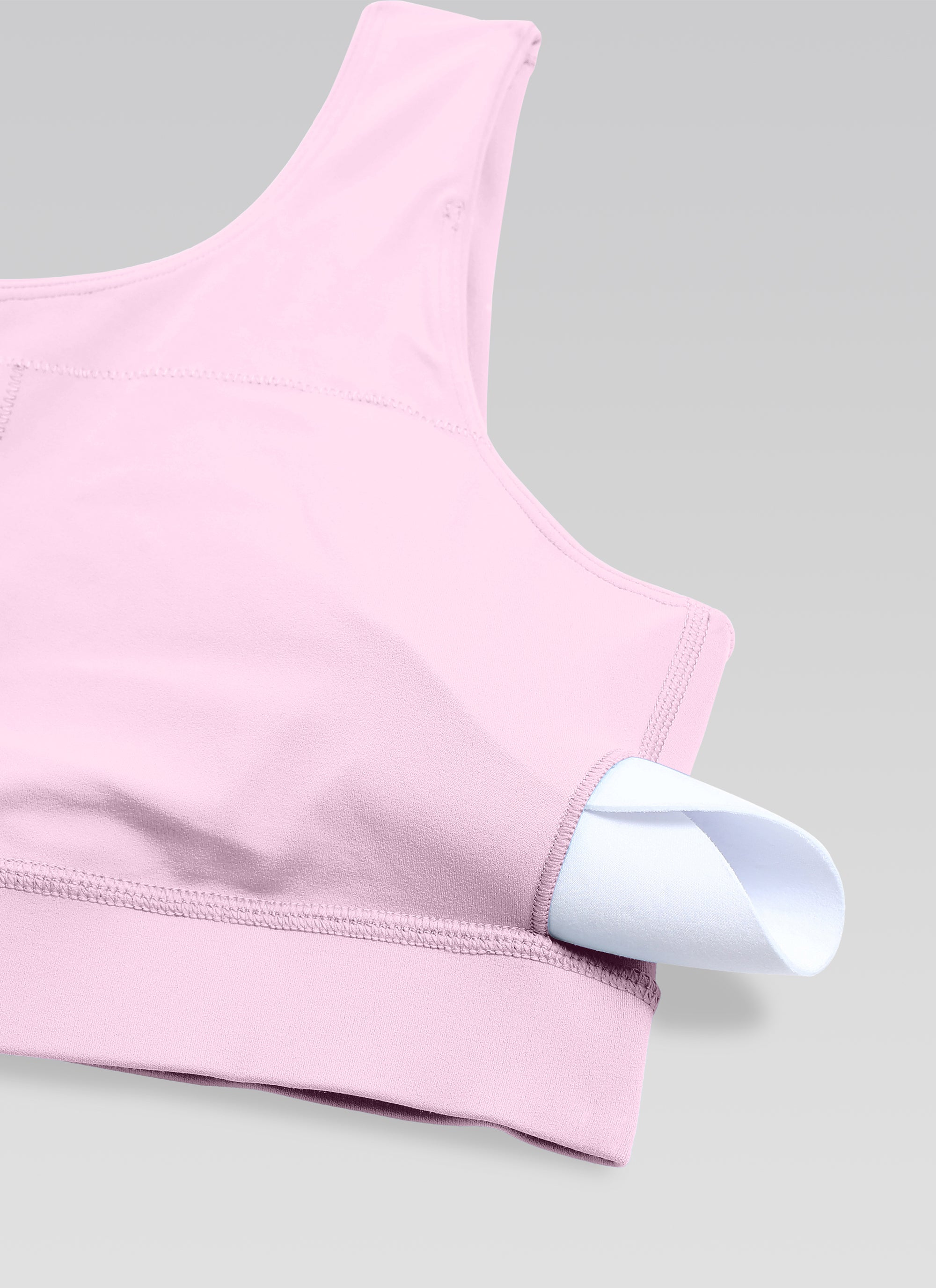 CRZ YOGA Butterluxe Áo lót thể thao một vai dành cho nữ, kiểu bất đối xứng, có đệm, màu hồng Vita
