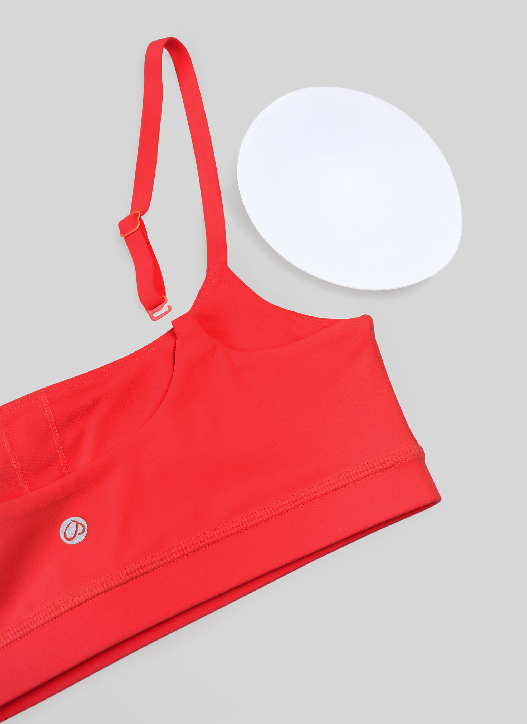 CRZ YOGA Áo lót thể thao dành cho nữ kiểu cổ tròn, dây mảnh có thể điều chỉnh, chất liệu vải " Butterluxe ", màu đỏ đậm