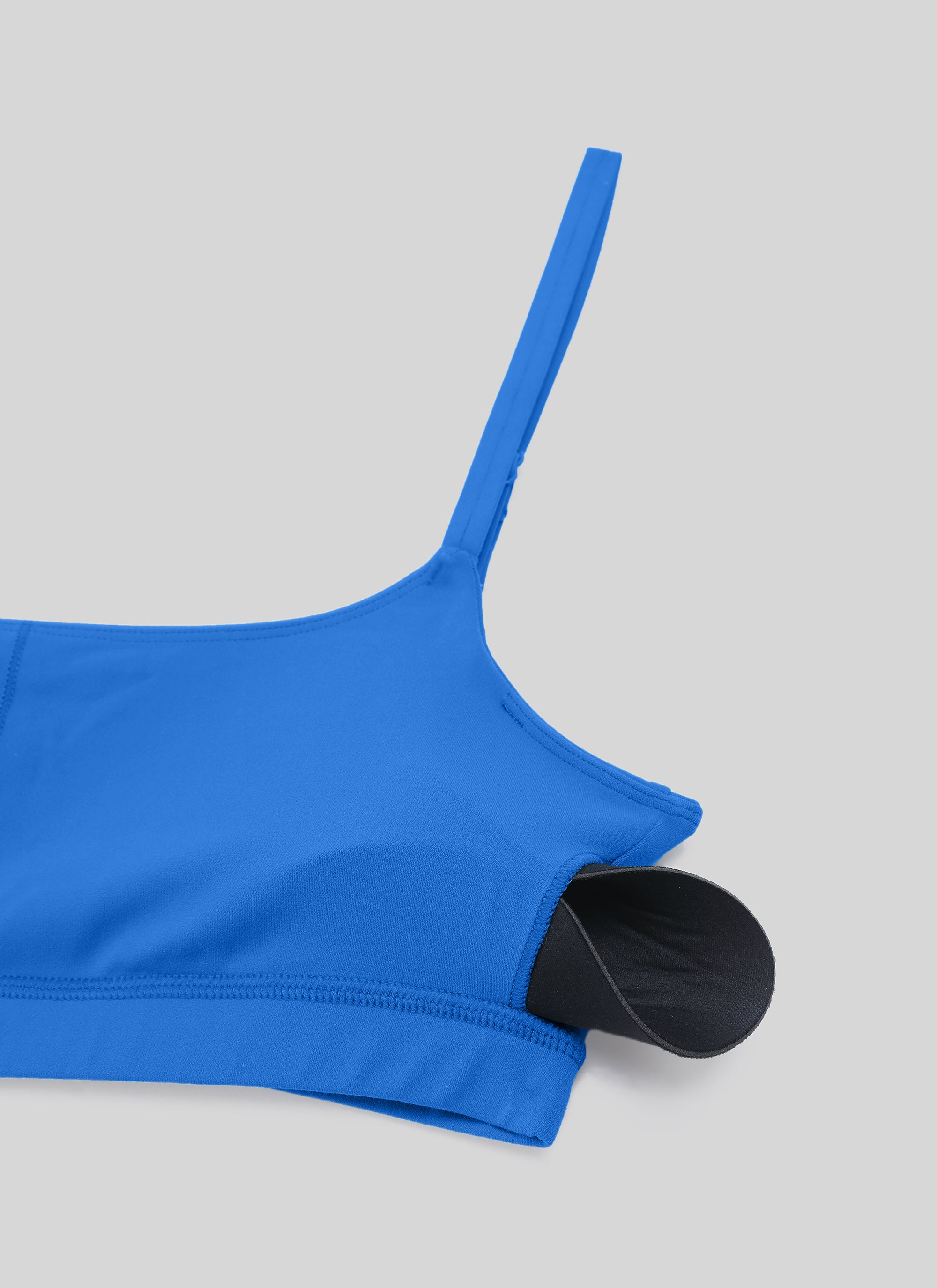 CRZ YOGA - Áo lót thể thao dành cho nữ kiểu cổ tròn, dây mảnh có thể điều chỉnh, màu Xanh lấp lánh ( Butterluxe )