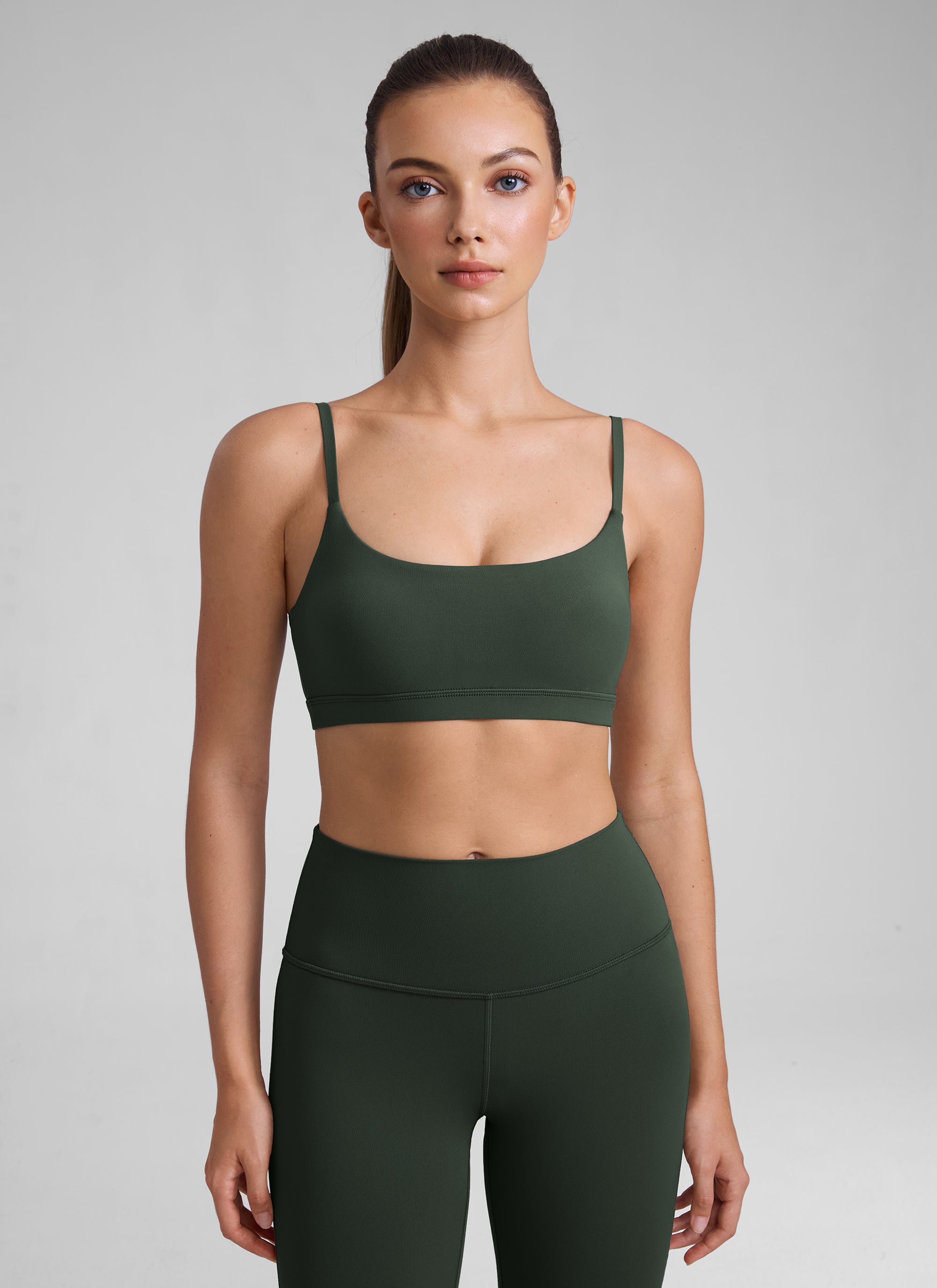 CRZ YOGA - Áo lót thể thao dành cho nữ kiểu cổ tròn, dây mảnh có thể điều chỉnh, màu Xanh huyền thoại ( Butterluxe )