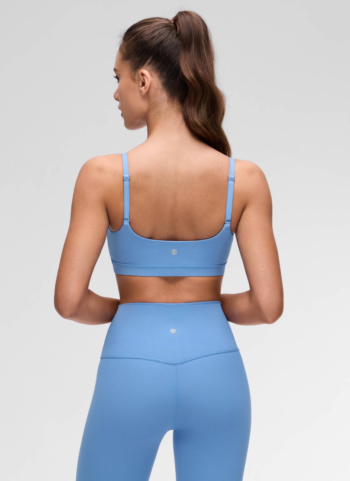 CRZ YOGA Áo lót thể thao dành cho nữ kiểu cổ tròn, dây mảnh có thể điều chỉnh, màu Xanh Party ( Butterluxe )