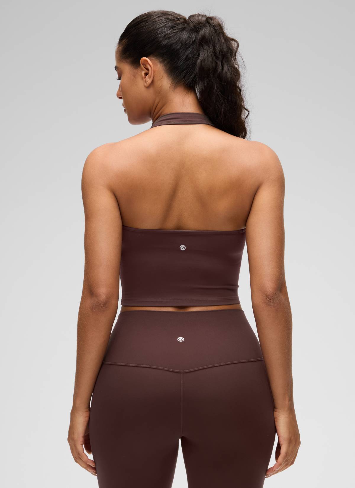 CRZ YOGA - Áo lót thể thao kiểu halter dáng dài dành cho nữ, thuộc bộ sưu tập “ Butterluxe ”, màu xám tro