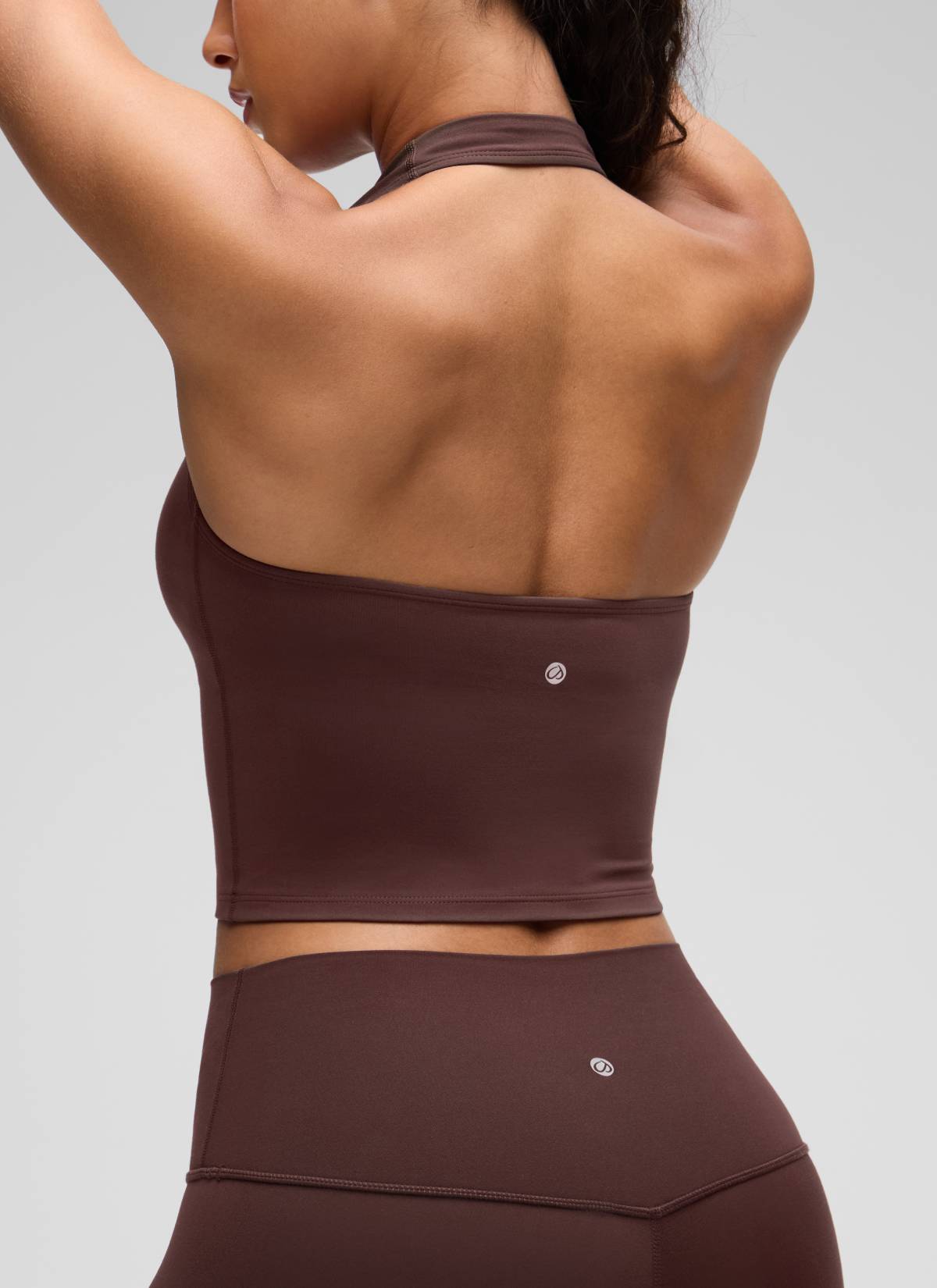CRZ YOGA - Áo lót thể thao kiểu halter dáng dài dành cho nữ, thuộc bộ sưu tập “ Butterluxe ”, màu xám tro