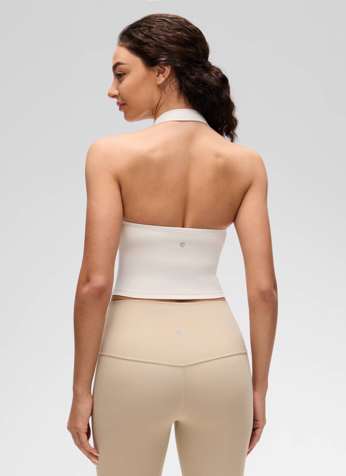 CRZ YOGA Áo lót thể thao kiểu halter dáng dài dành cho nữ " Butterluxe " - Áo crop top màu Trắng và Màu mơ