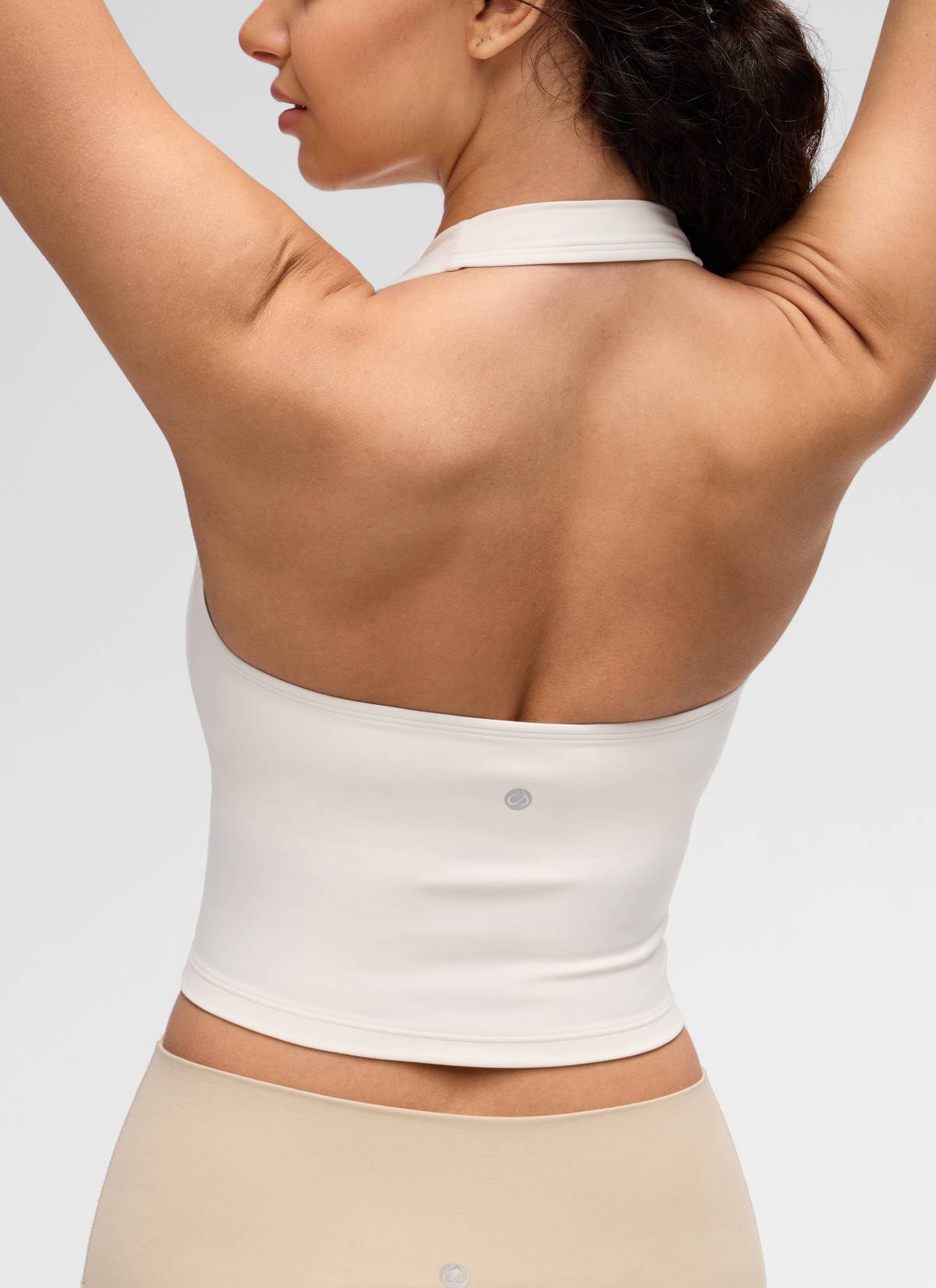CRZ YOGA Áo lót thể thao kiểu halter dáng dài dành cho nữ " Butterluxe " - Áo crop top màu Trắng và Màu mơ