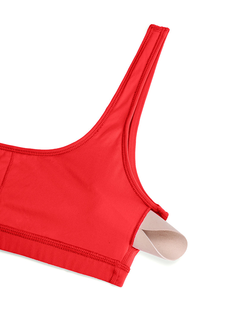 Áo bra mini có đệm mút cổ khoét Butterluxe màu đỏ đậm dành cho nữ CRZ YOGA
