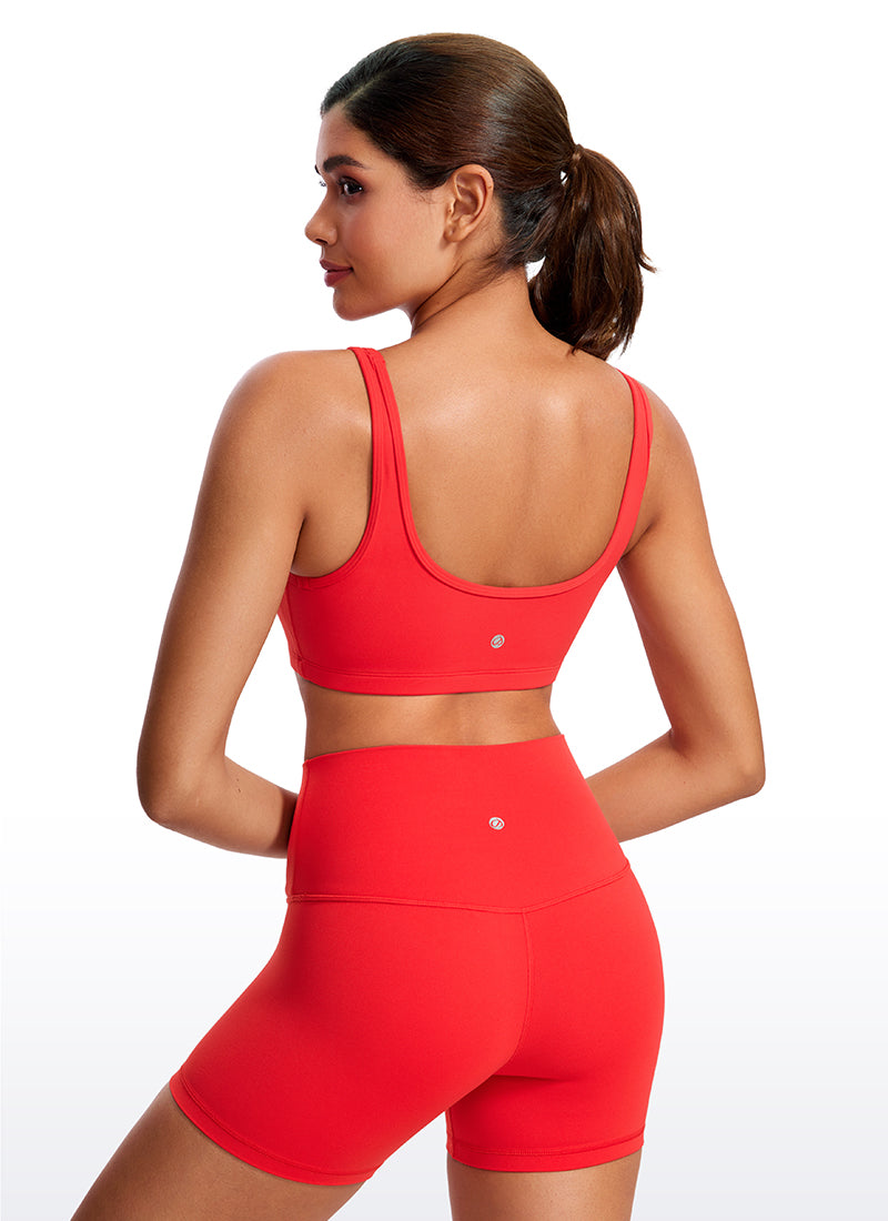 Áo bra mini có đệm mút cổ khoét Butterluxe màu đỏ đậm dành cho nữ CRZ YOGA