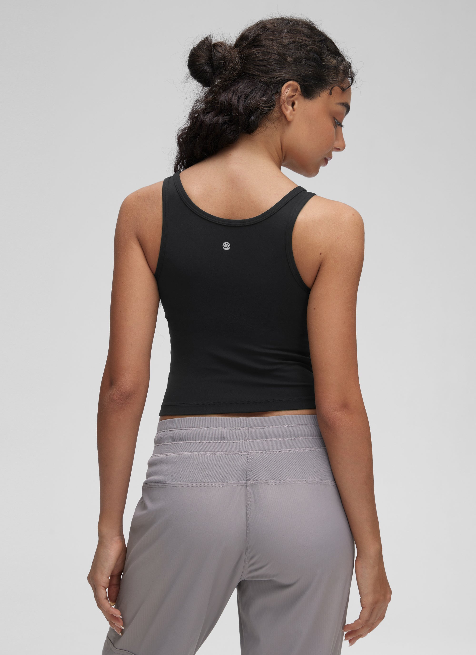 CRZ YOGA Áo ba lỗ ôm sát dành cho nữ, kiểu cổ khoét sâu ( Butterluxe ), lưng khoét sâu (Racerback), màu đen