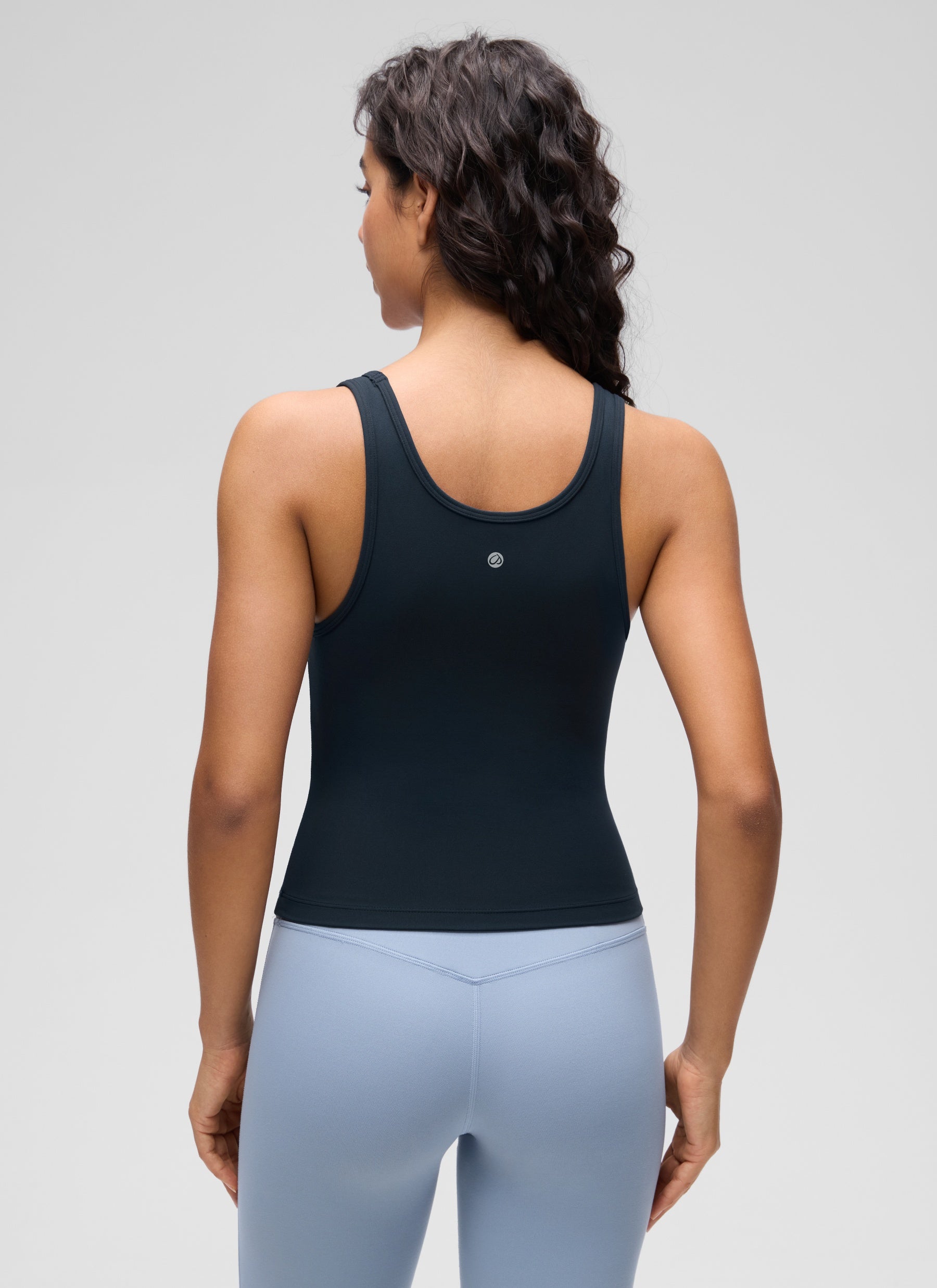 CRZ YOGA Áo ba lỗ ôm sát dành cho nữ, kiểu cổ khoét sâu và lưng khoét sâu ( Butterluxe ), màu xanh navy đậm