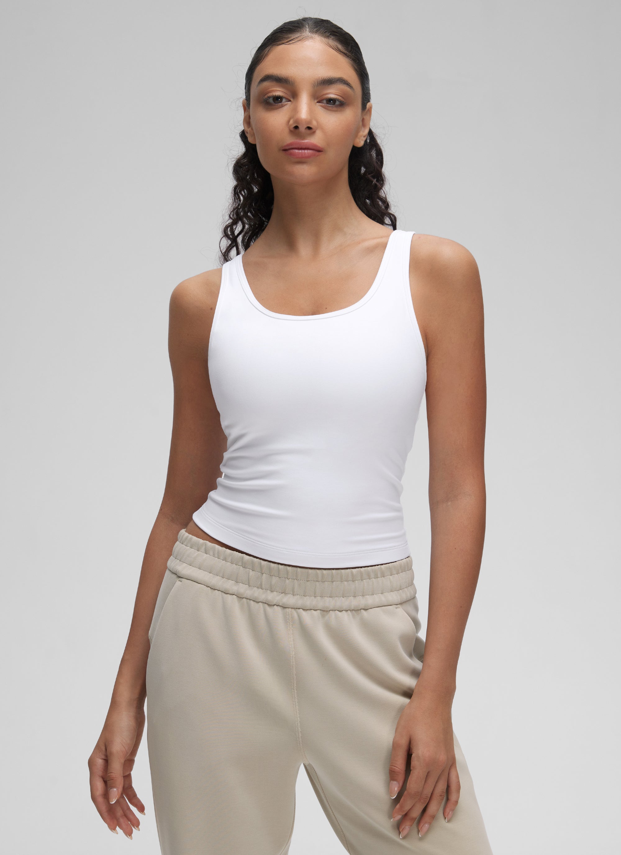 CRZ YOGA Áo ba lỗ ôm sát dành cho nữ, kiểu lưng chéo ( Butterluxe ), màu trắng