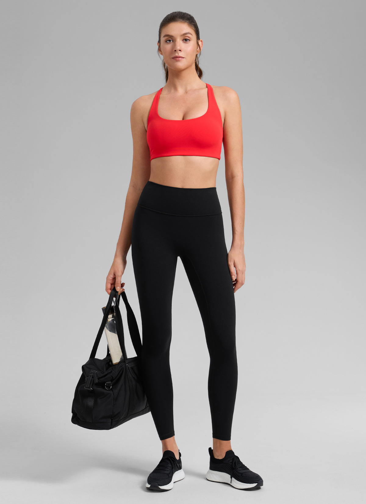 CRZ YOGA Áo lót thể thao dành cho nữ kiểu dây chéo sau lưng, tích hợp áo lót, màu đỏ đậm, thuộc bộ sưu tập “ Butterlift ”