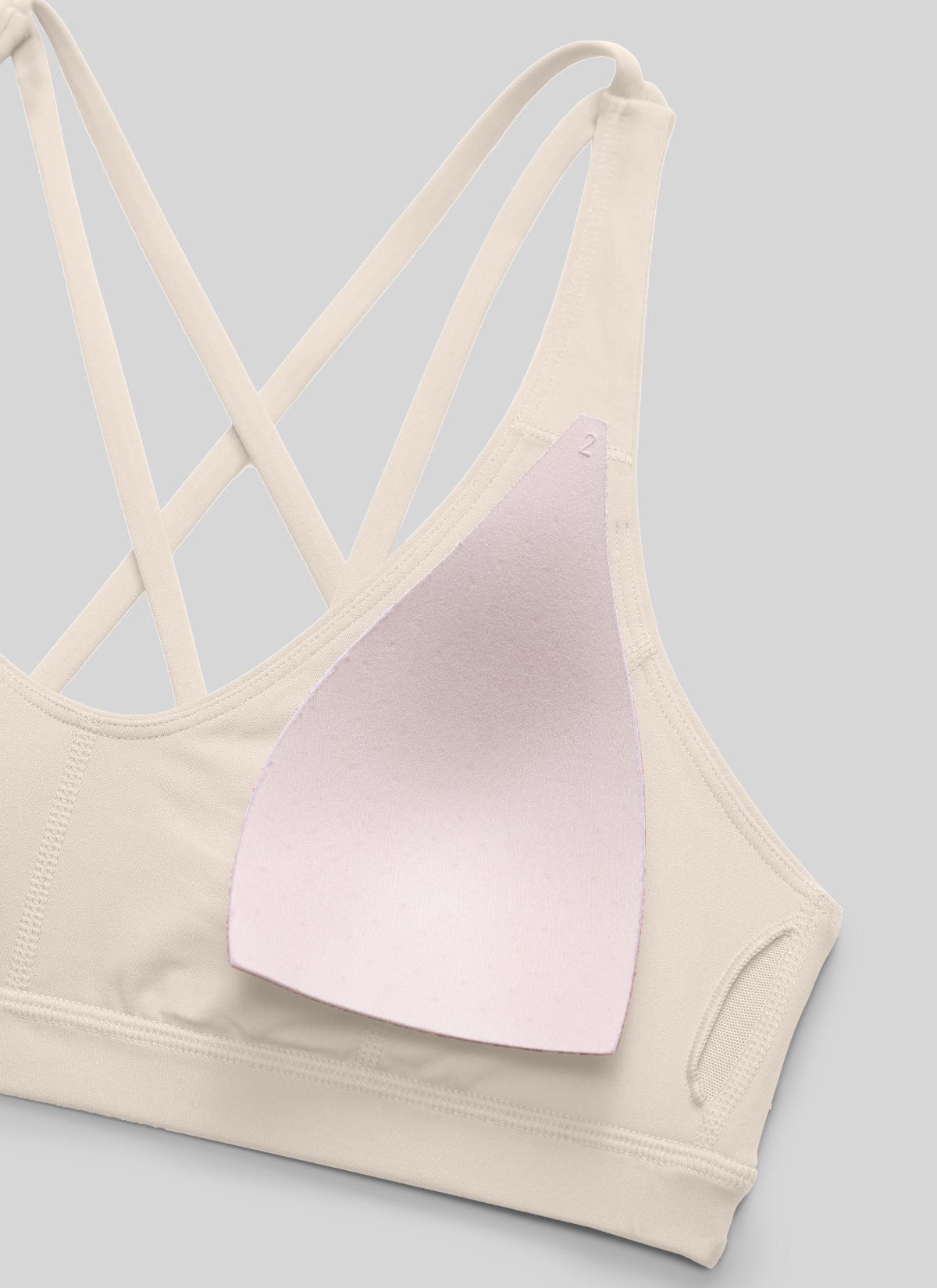 Áo lót thể thao CRZ YOGA dành cho nữ, kiểu cổ chữ U và dây chéo sau lưng, dành cho tập luyện " Butterlift ", màu Mojave Tan