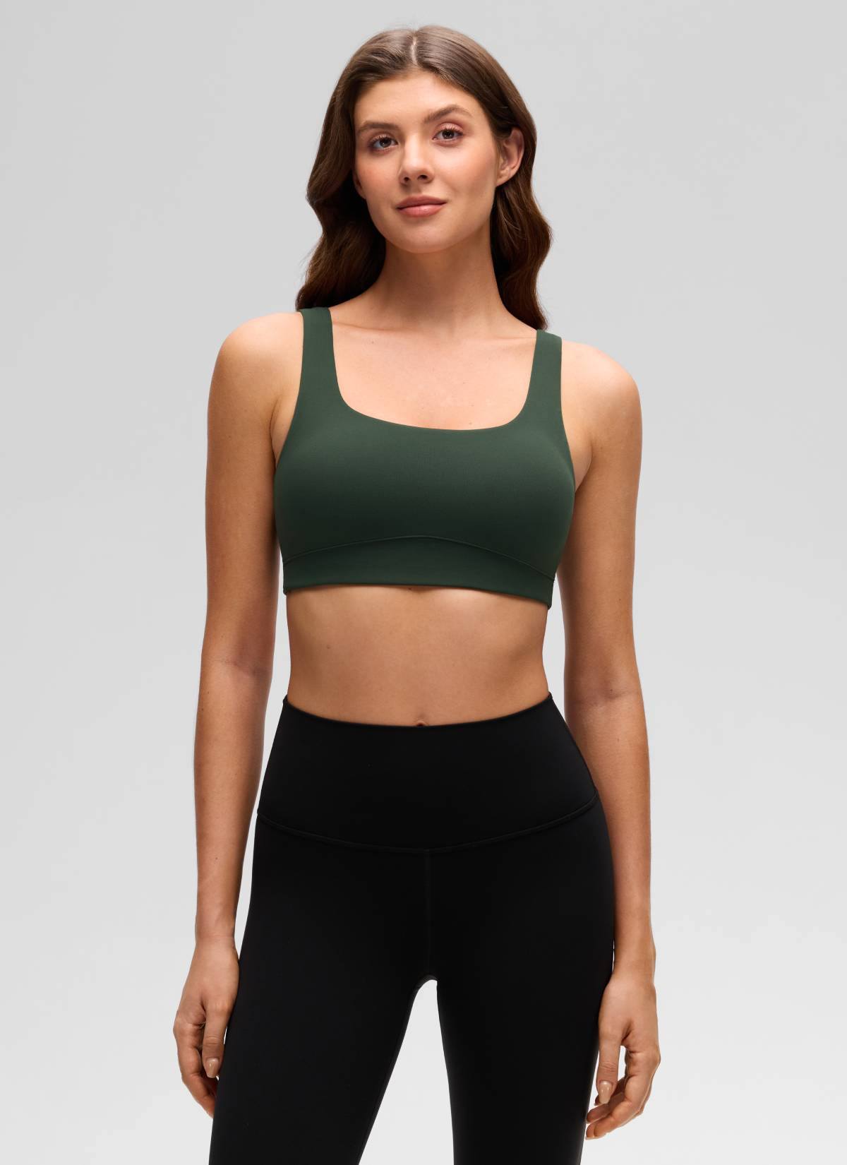 CRZ YOGA Áo lót thể thao dành cho nữ kiểu U-Back, hỗ trợ nhẹ, màu xanh lá cây Legend, thuộc dòng " Butterluxe "
