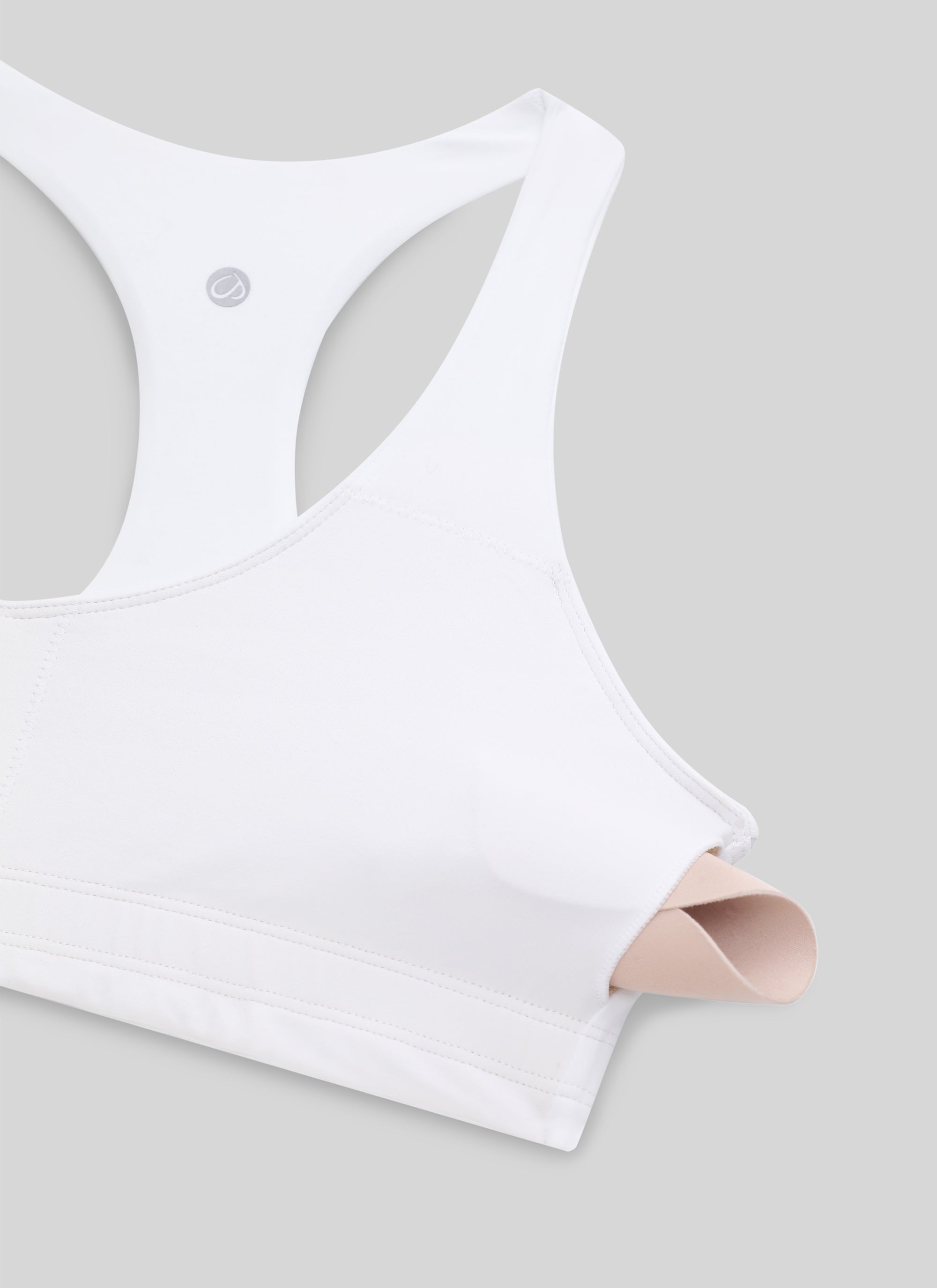 CRZ YOGA Áo yoga nữ kiểu cổ chữ V và lưng khoét sâu ( Butterluxe ) tích hợp áo lót thể thao, màu trắng