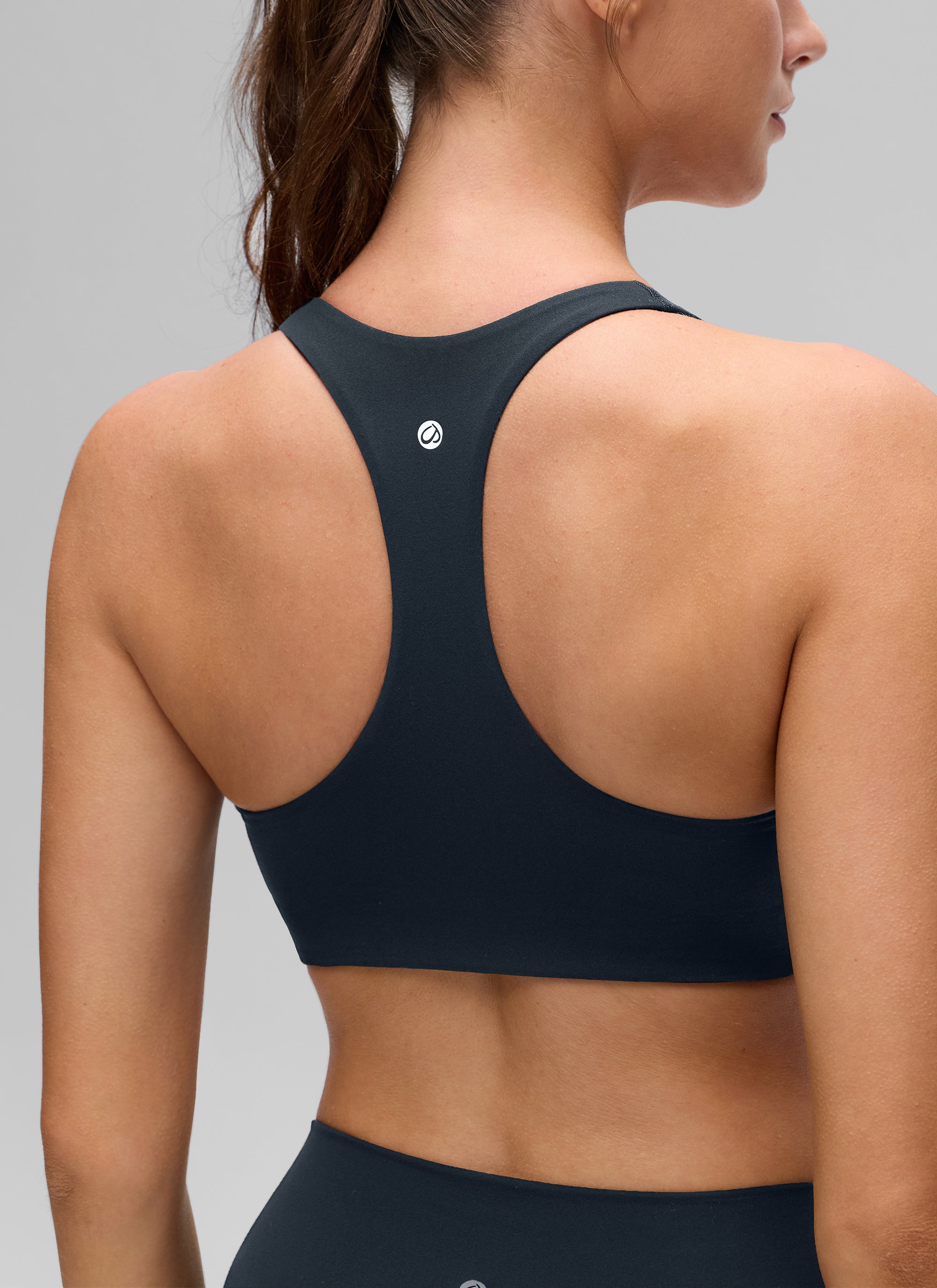 CRZ YOGA Áo yoga nữ kiểu cổ chữ V và lưng bơi ( Butterluxe ) có áo lót thể thao tích hợp, màu xanh navy đậm