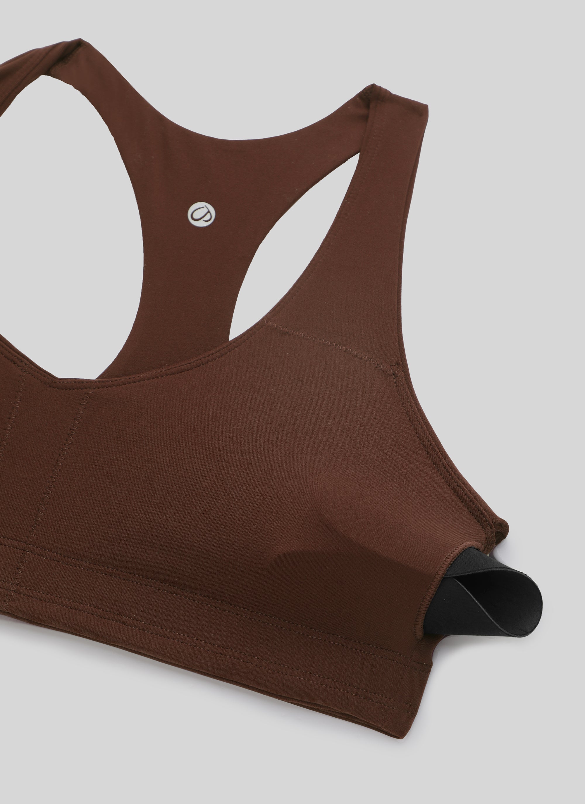 CRZ YOGA Áo yoga nữ kiểu cổ chữ V và lưng khoét sâu ( Butterluxe ) có áo lót thể thao tích hợp, màu nâu Lava