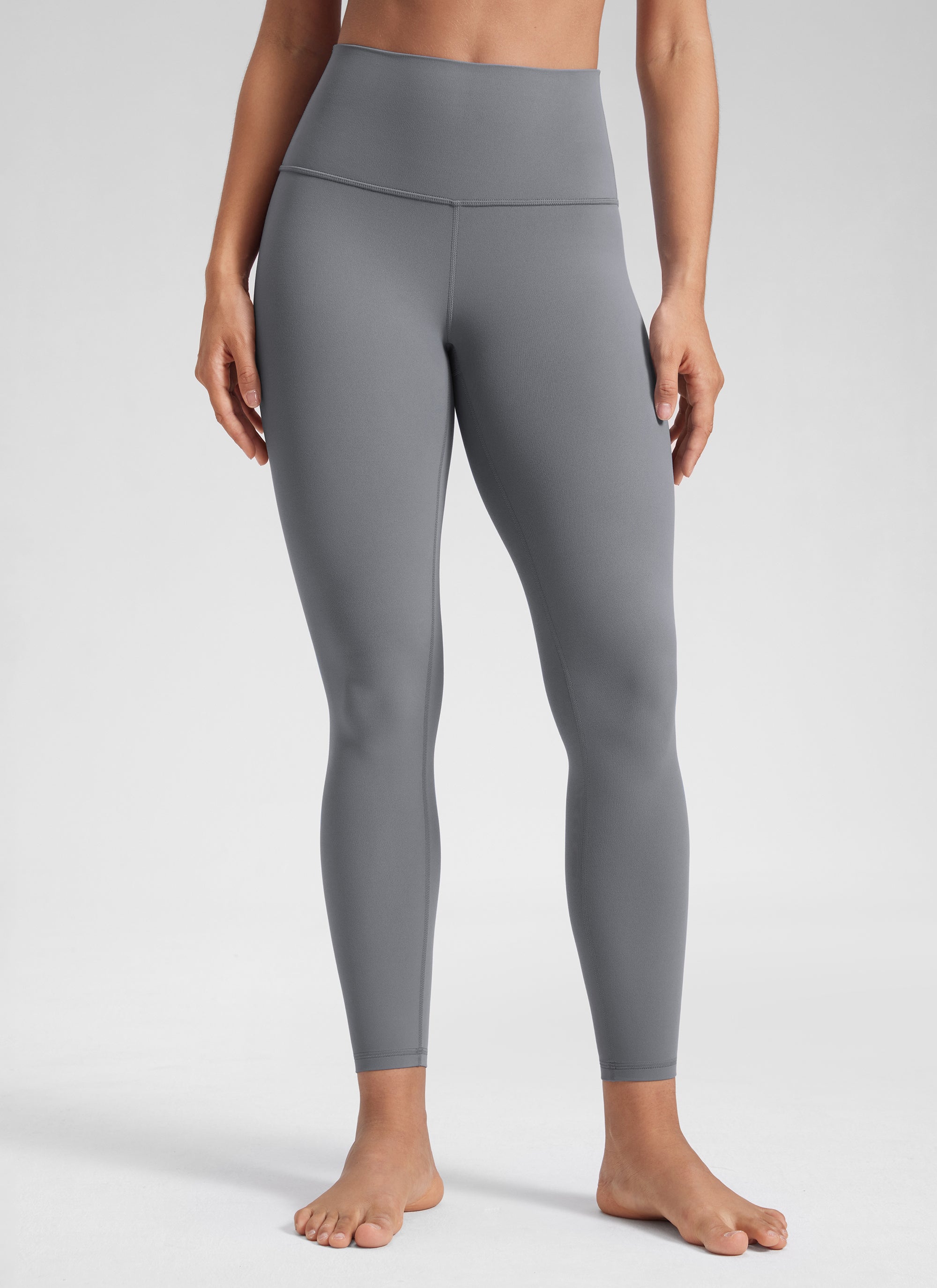 CRZ YOGA Quần legging yoga nữ kiểu Lounge High Rise, chất liệu vải dệt kim co giãn ( Butterluxe ), chiều dài 25 inch, màu xám Solar Grey
