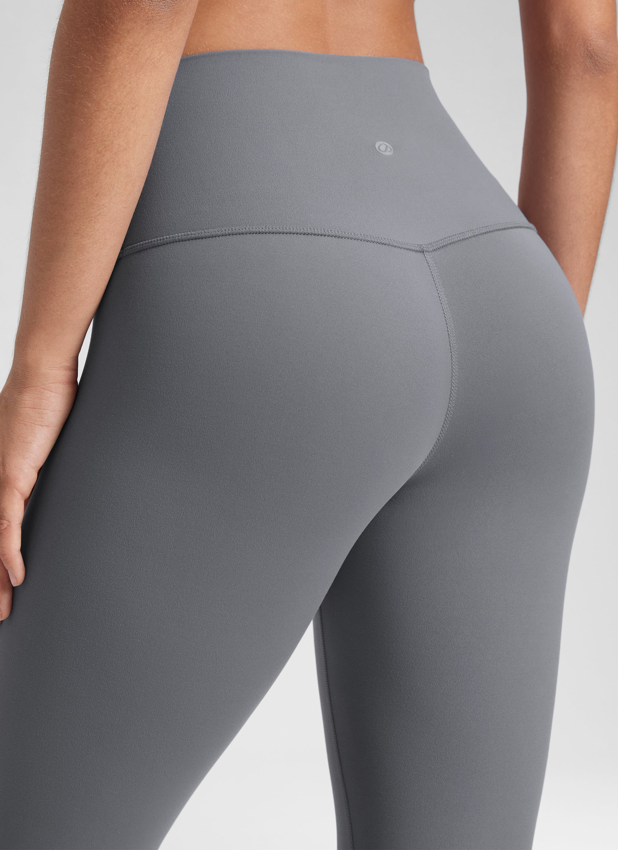 CRZ YOGA Quần legging yoga nữ kiểu Lounge High Rise, chất liệu vải dệt kim co giãn ( Butterluxe ), chiều dài 25 inch, màu xám Solar Grey