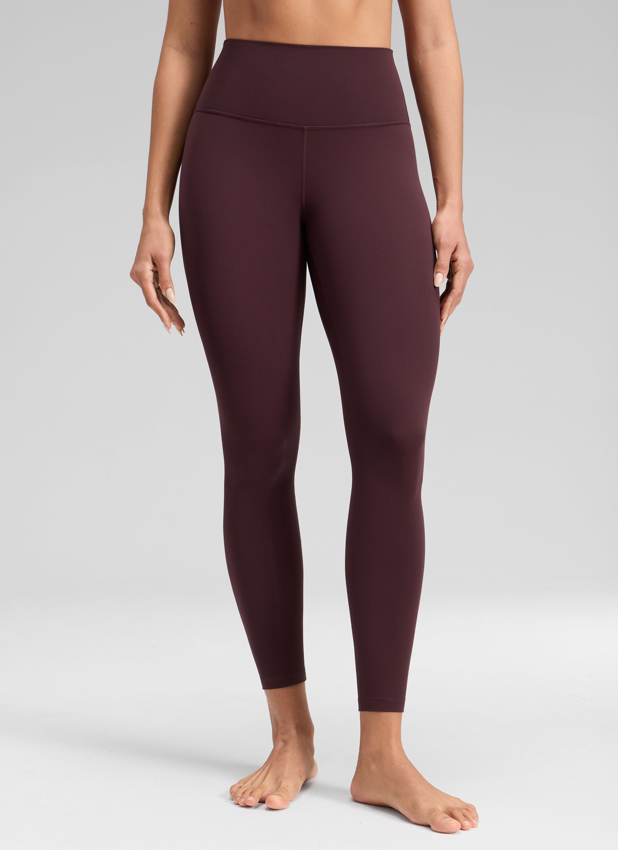 CRZ YOGA Quần legging yoga nữ kiểu Lounge High Rise, chất liệu vải dệt kim co giãn ( Butterluxe ), chiều dài 25 inch, màu Ripe Plum