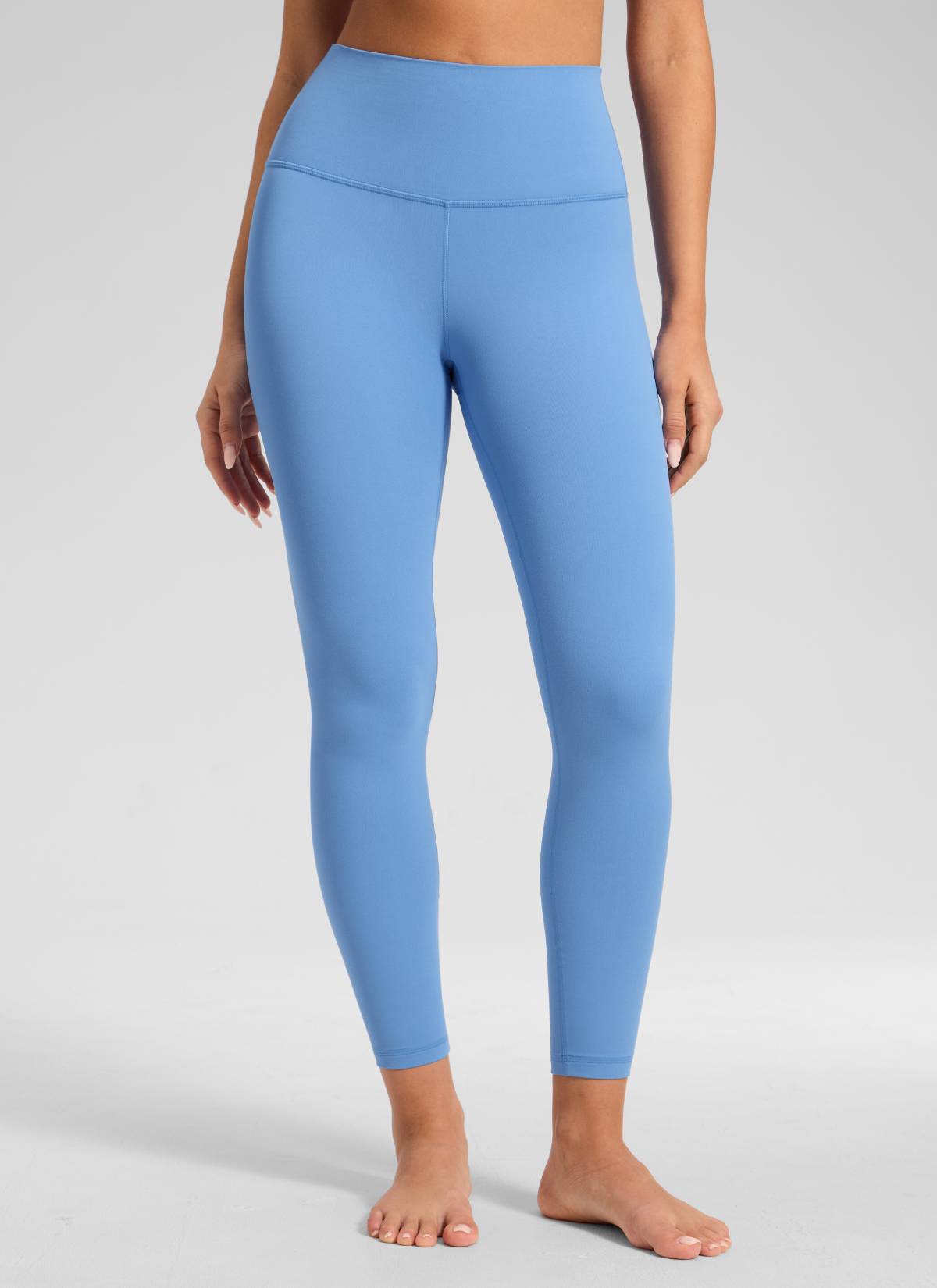 CRZ YOGA - Quần legging yoga nữ kiểu dáng thoải mái, cạp cao, chất liệu vải thun co giãn ( Butterluxe ), chiều dài 25 inch, màu xanh Party Blue