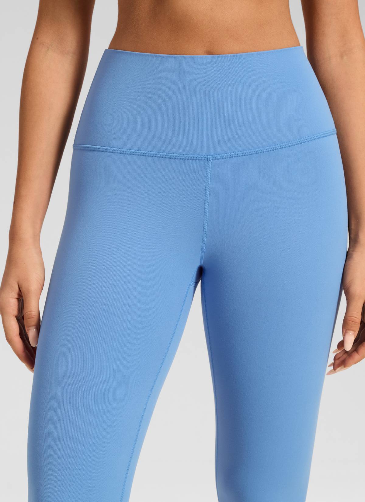 CRZ YOGA - Quần legging yoga nữ kiểu dáng thoải mái, cạp cao, chất liệu vải thun co giãn ( Butterluxe ), chiều dài 25 inch, màu xanh Party Blue