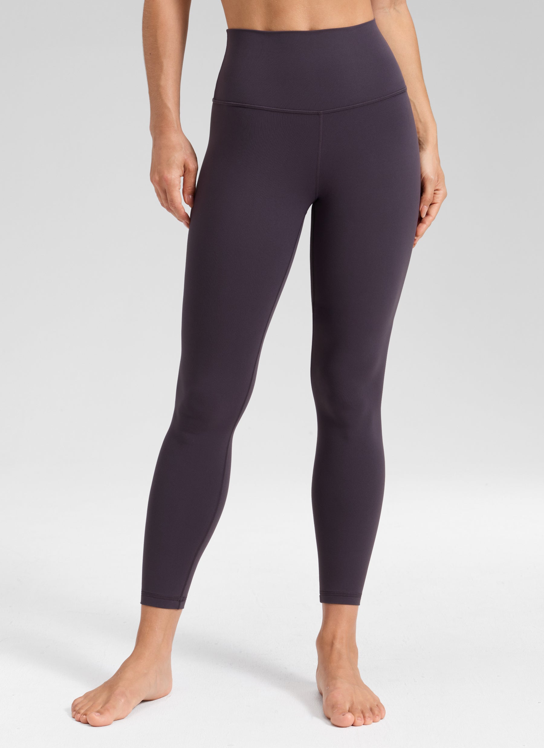 CRZ YOGA - Quần legging yoga nữ kiểu dáng thoải mái, cạp cao, chất liệu vải co giãn cao cấp ( Butterluxe ), chiều dài 25 inch, màu Tím Atmosphere
