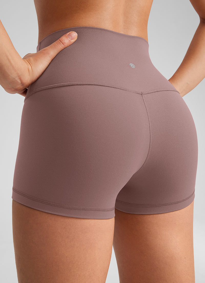 CRZ YOGA Quần short đạp xe dành cho nữ kiểu yoga cạp cao, thiết kế ôm mông ( Butterluxe ) 2.5'' Màu tím nhạt