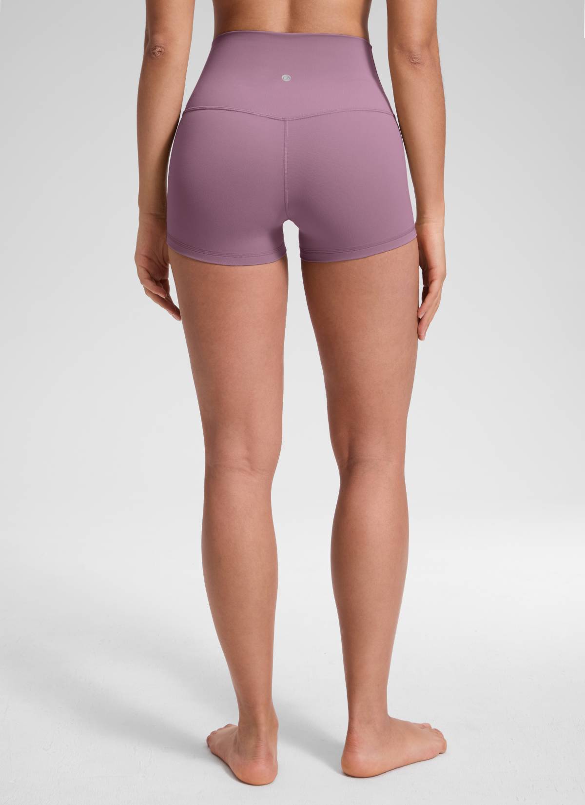 CRZ YOGA Quần short đạp xe dành cho nữ kiểu yoga cạp cao, thiết kế ôm mông ( Butterluxe ), chiều dài 2,5 inch, màu hoa oải hương nhạt