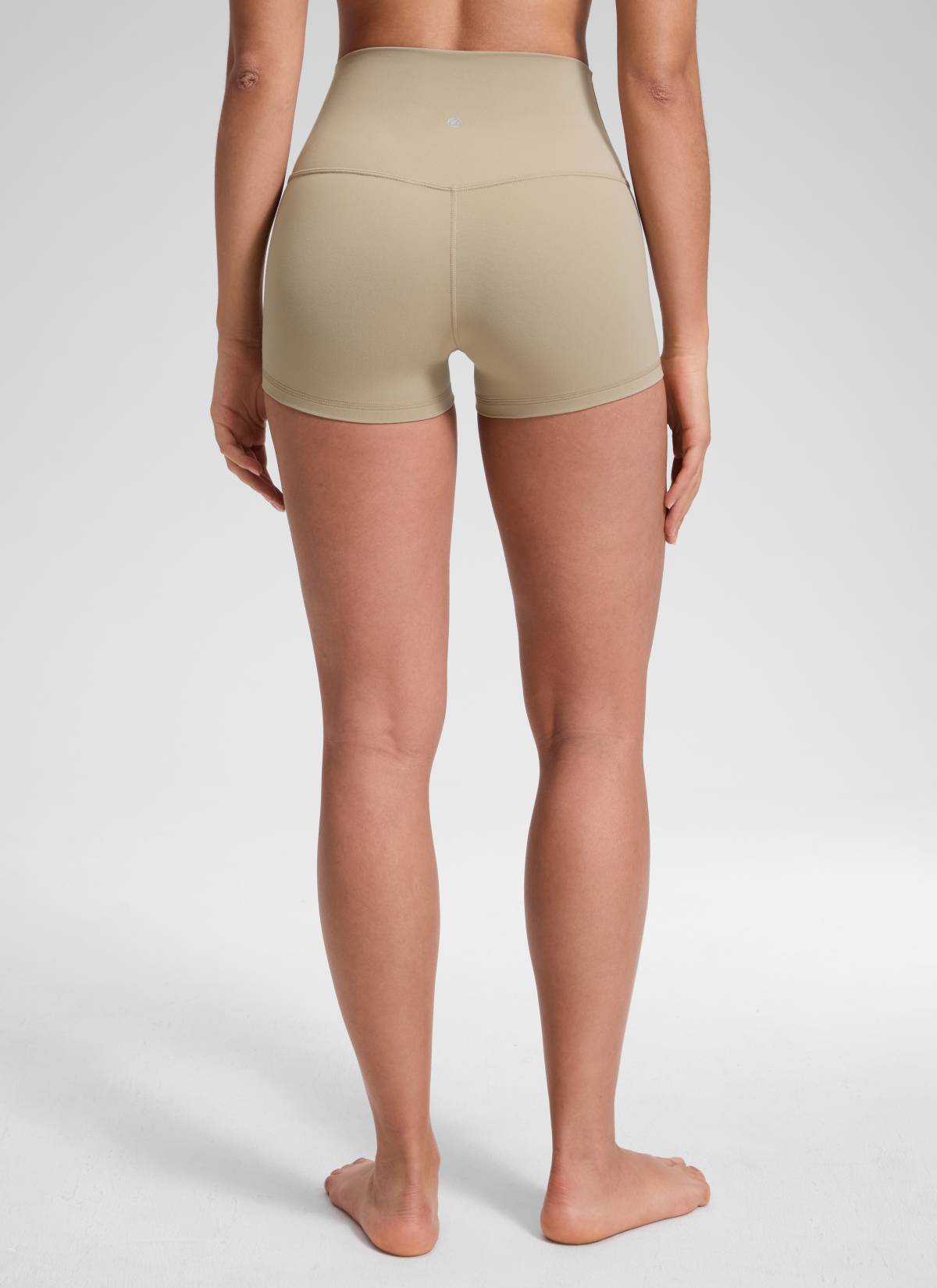 CRZ YOGA Quần short đạp xe dành cho nữ kiểu yoga cạp cao, thiết kế ôm mông ( Butterluxe ), chiều cao 2,5 inch, màu Oak