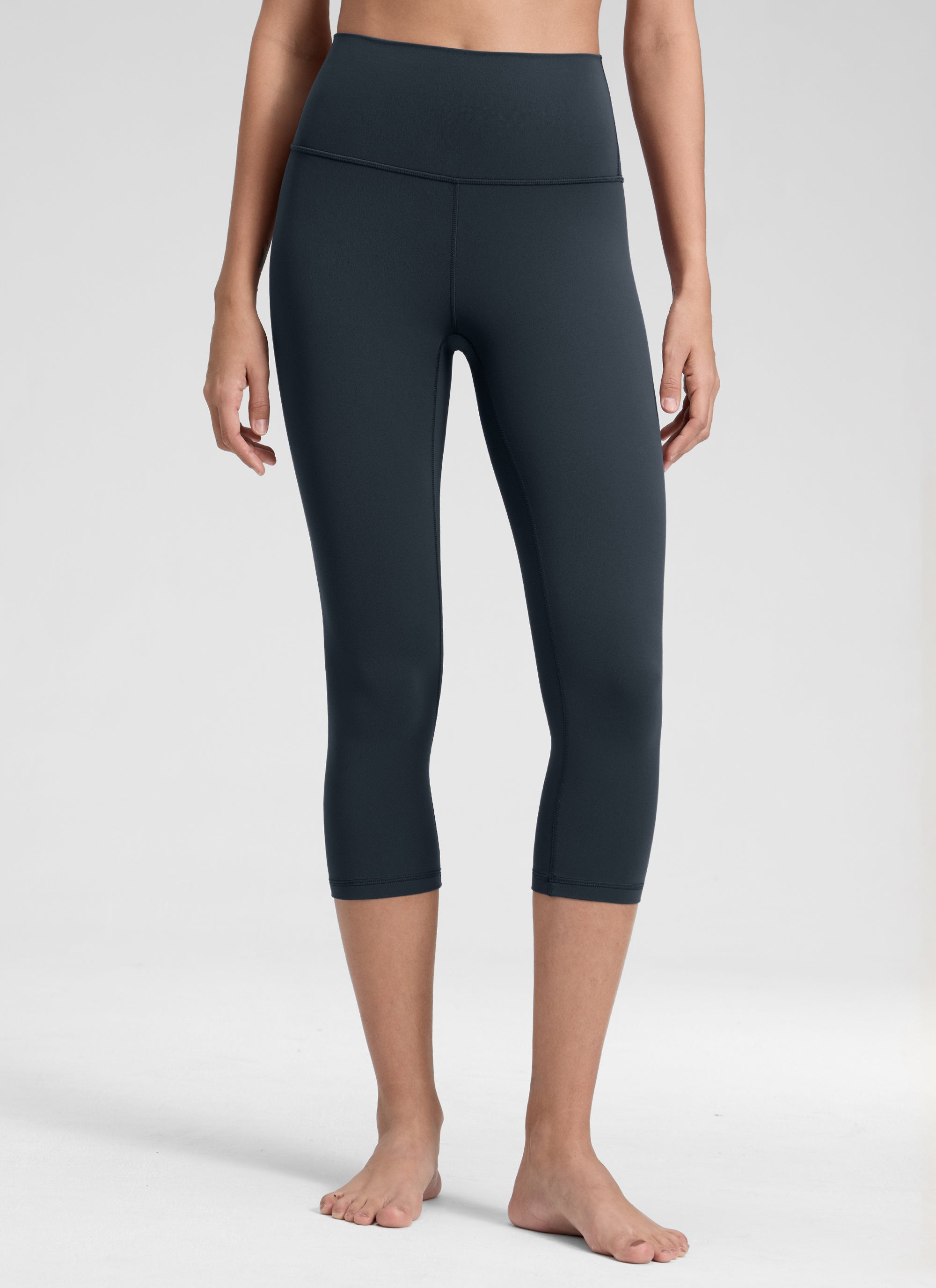 CRZ YOGA Quần legging yoga nữ kiểu Lounge High Rise, chất liệu vải dệt kim sợi tự nhiên ( Butterluxe ), chiều dài 19 inch, màu xanh navy đậm