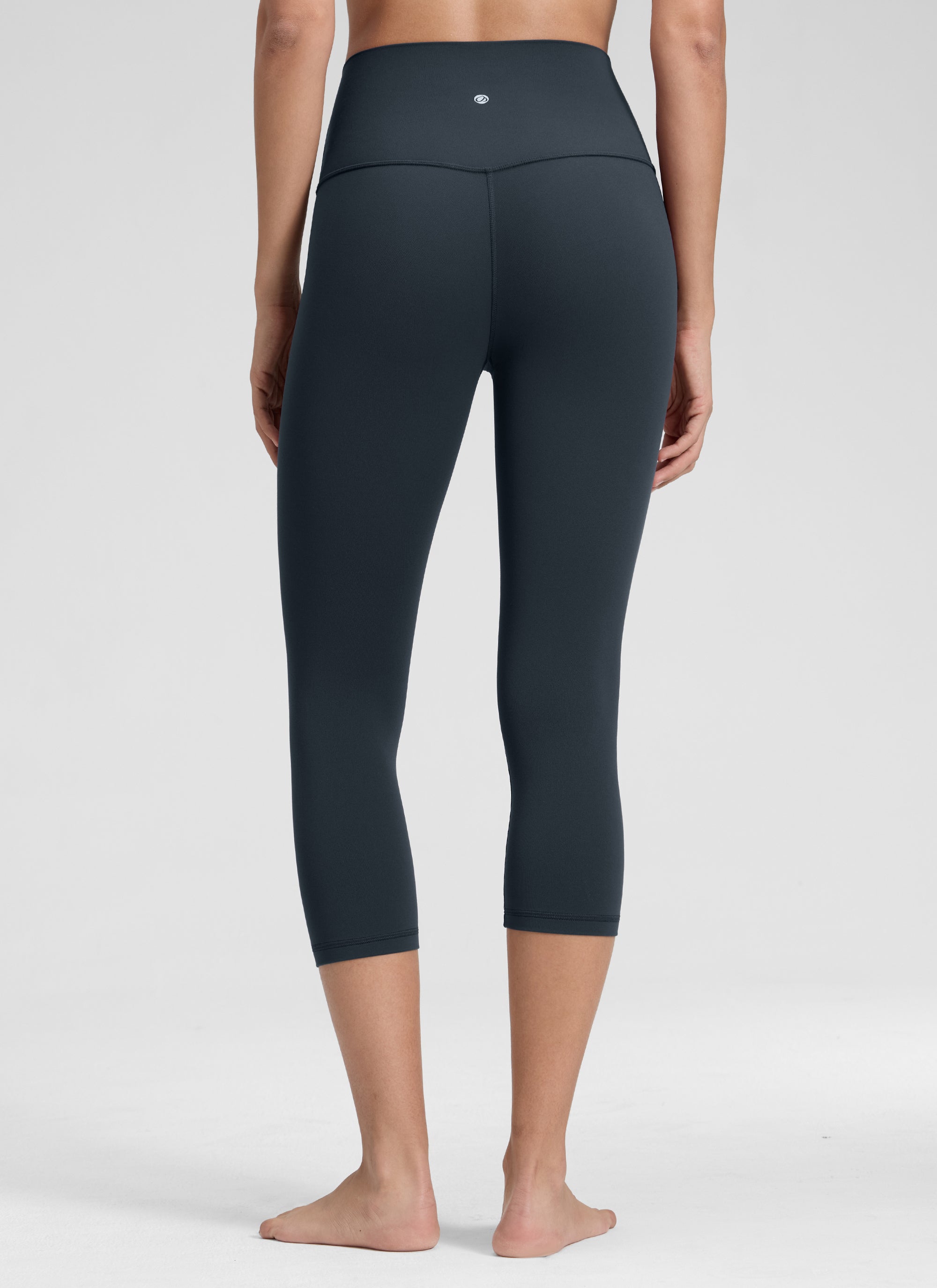 CRZ YOGA Quần legging yoga nữ kiểu Lounge High Rise, chất liệu vải dệt kim sợi tự nhiên ( Butterluxe ), chiều dài 19 inch, màu xanh navy đậm