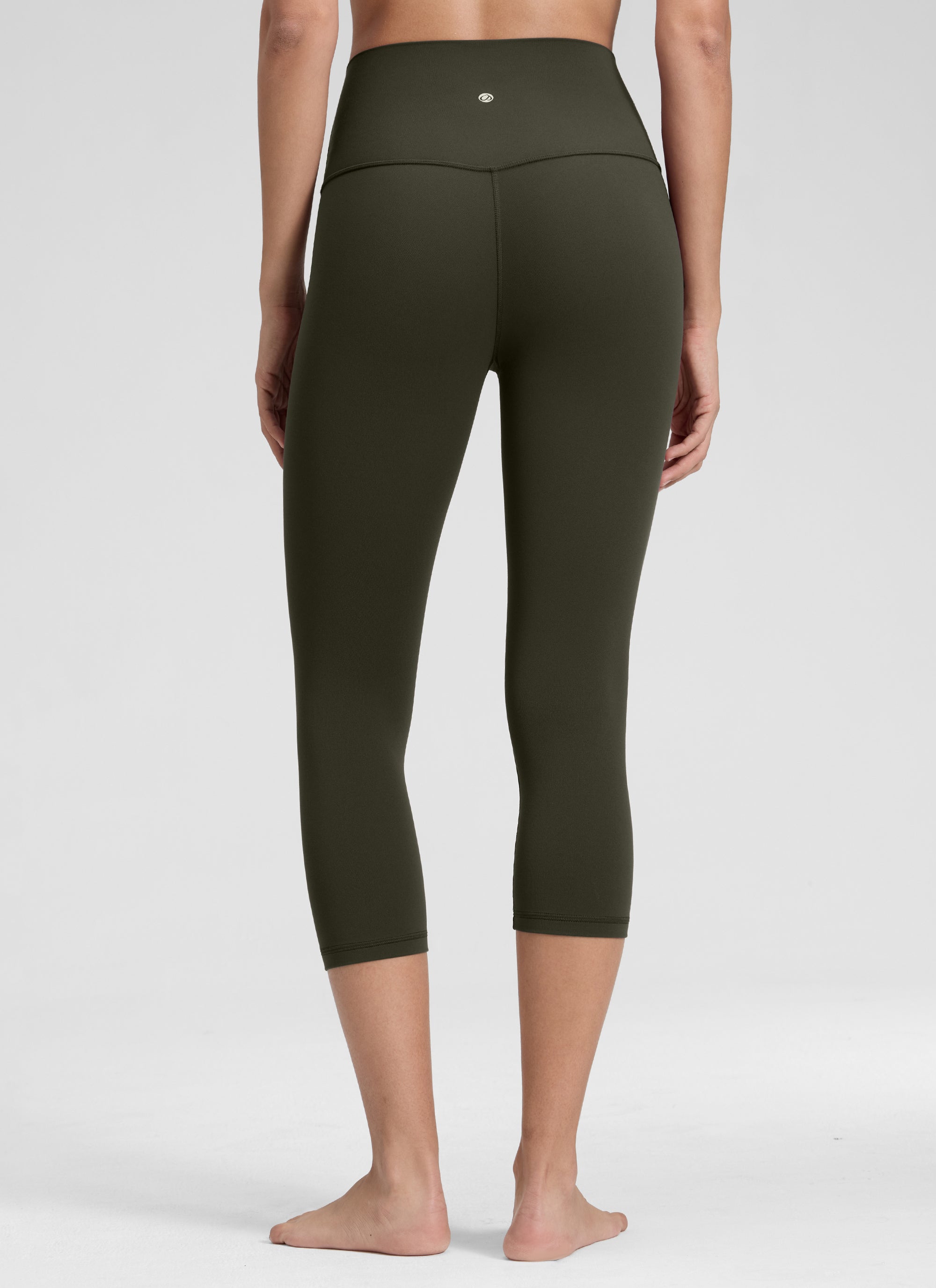 CRZ YOGA Quần legging yoga nữ kiểu Lounge High Rise, chất liệu vải dệt kim co giãn ( Butterluxe ), chiều dài 19 inch, màu xanh ô liu