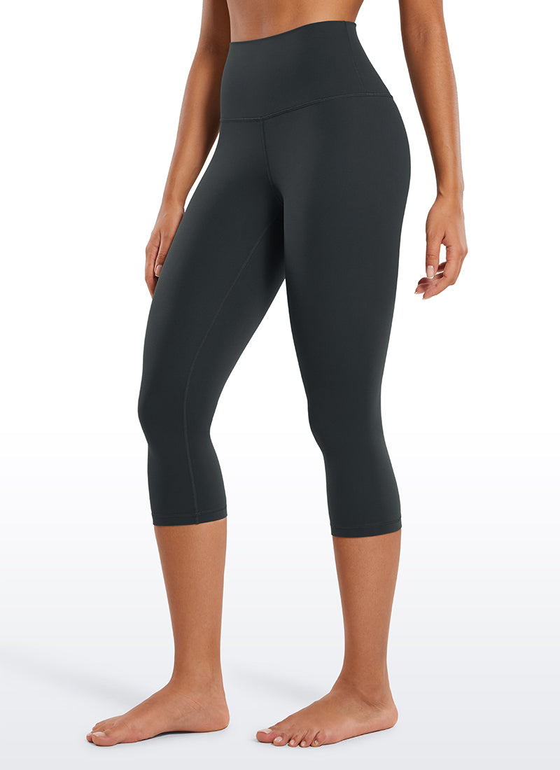 CRZ YOGA Quần legging yoga nữ kiểu Lounge High Rise, chất liệu vải dệt kim sợi tổng hợp ( Butterluxe ), chiều dài 19 inch, màu Melanite
