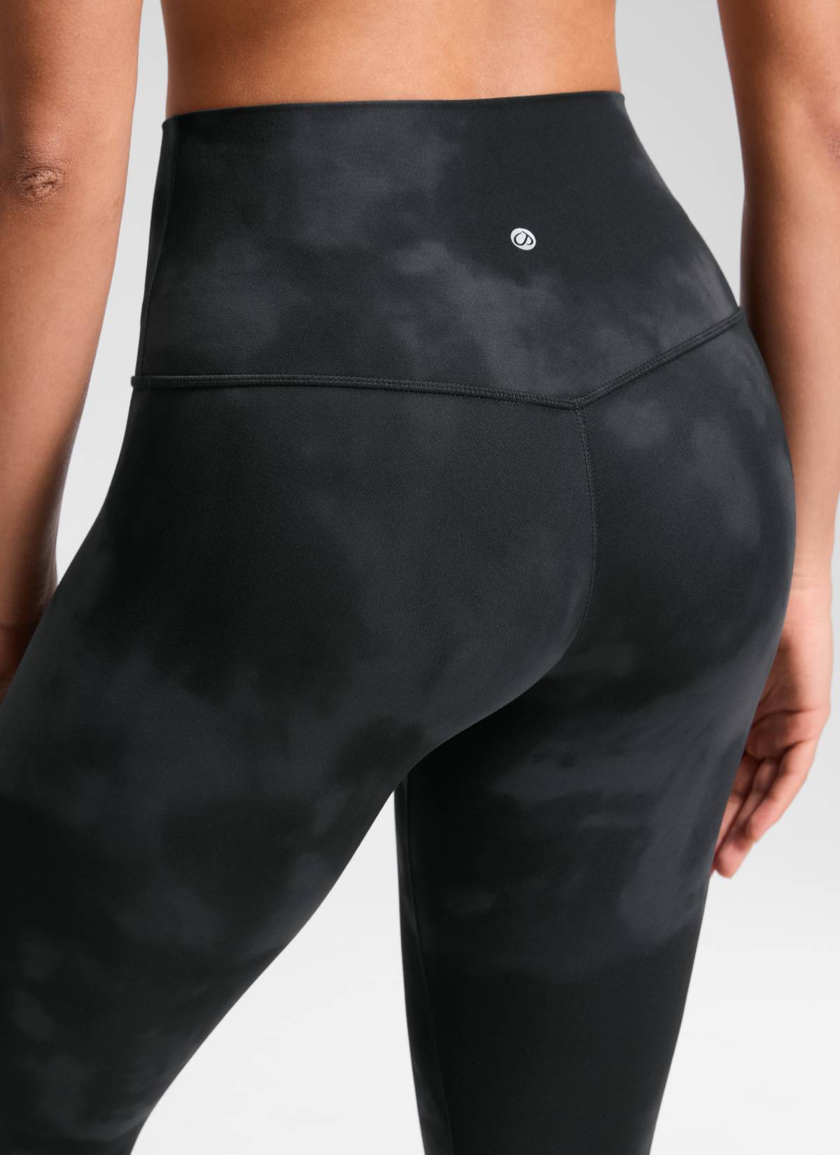 CRZ YOGA - Quần legging yoga nữ kiểu Lounge High Rise, chất liệu vải dệt kim sợi tự nhiên ( Butterluxe ), chiều dài 19 inch, màu đen, họa tiết hoa Tie Dye
