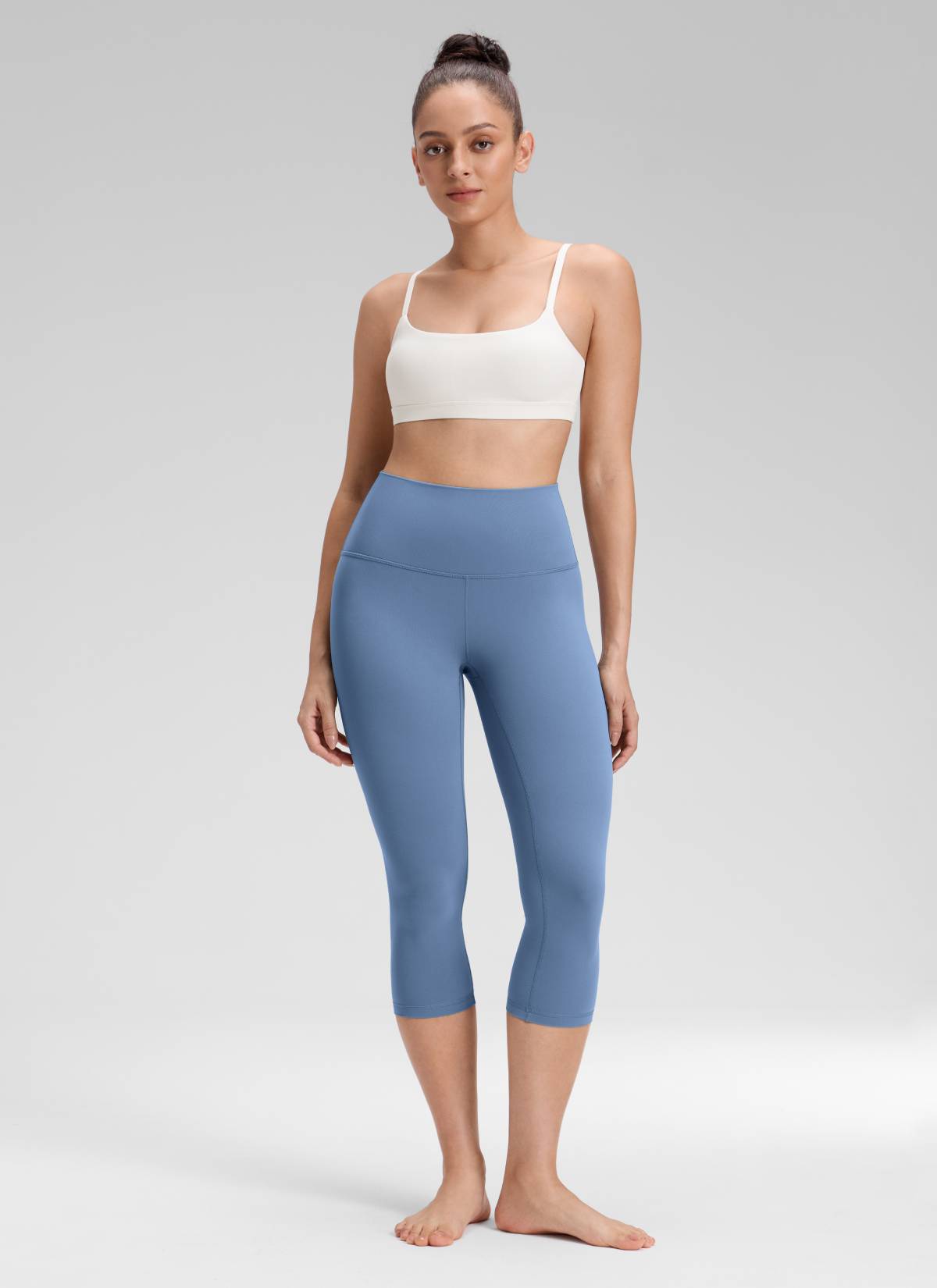 CRZ YOGA Quần legging yoga nữ kiểu Lounge High Rise, chất liệu vải dệt kim co giãn ( Butterluxe ), chiều dài 19 inch, màu Xanh Oasis