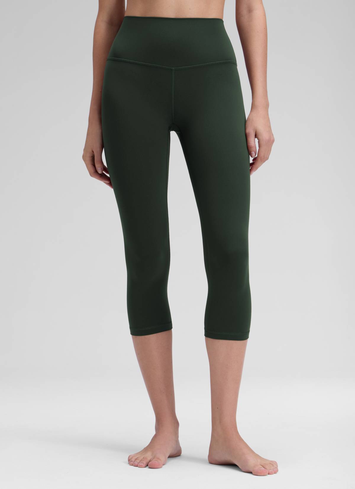 CRZ YOGA Quần legging yoga nữ kiểu Lounge High Rise, chất liệu vải dệt kim co giãn ( Butterluxe ), chiều dài 19 inch, màu Legend Green