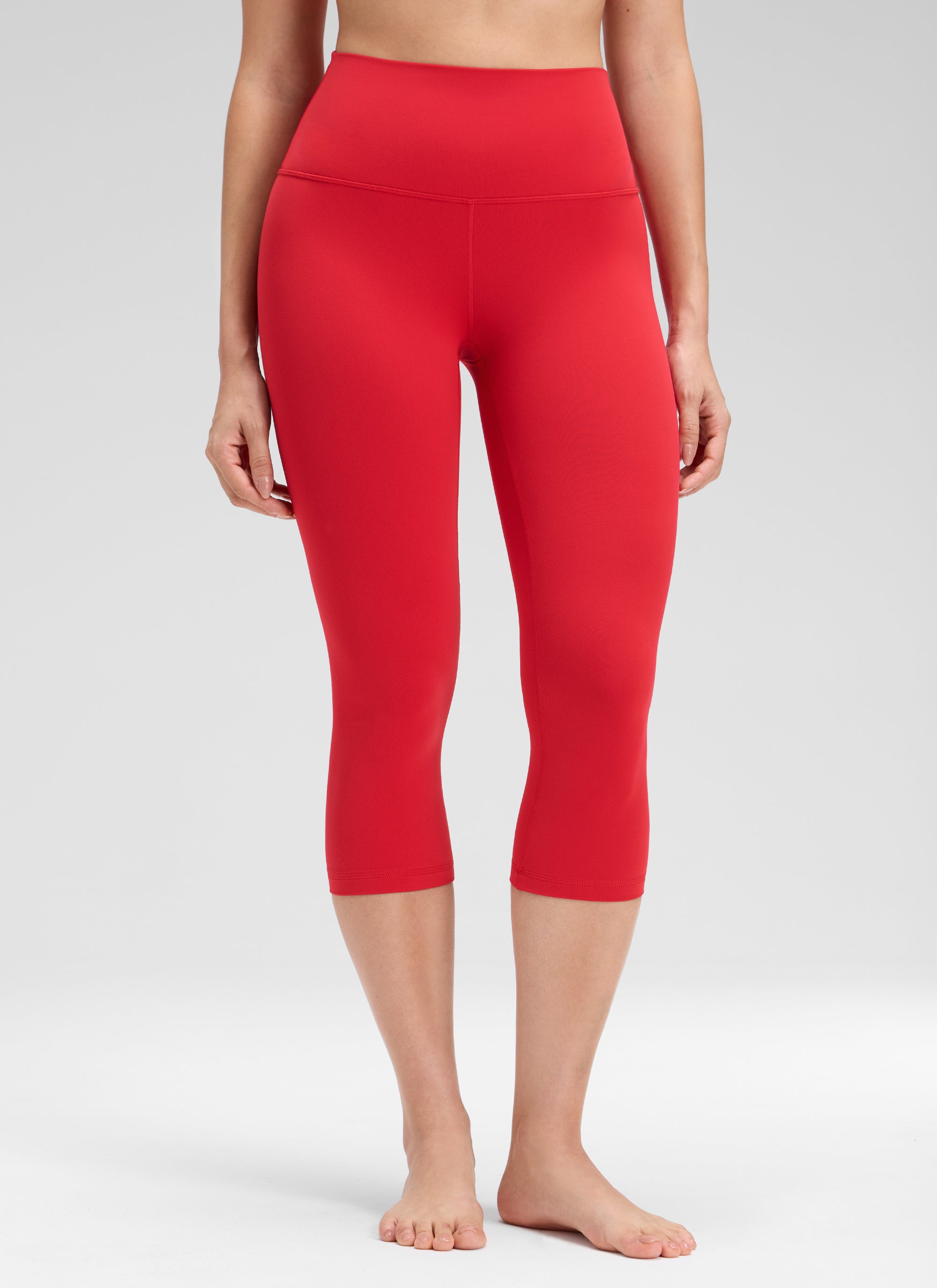 CRZ YOGA Quần legging yoga nữ kiểu Lounge High Rise, chất liệu vải dệt kim co giãn ( Butterluxe ), chiều dài 19 inch, màu Đỏ Aurora