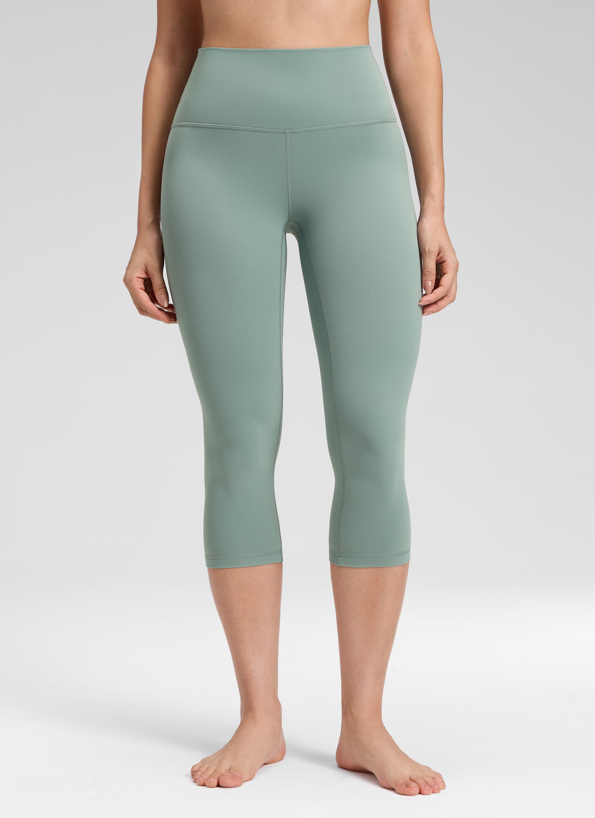 CRZ YOGA Quần legging yoga nữ kiểu Lounge High Rise, chất liệu vải dệt kim sợi tự nhiên ( Butterluxe ), chiều dài 19 inch, màu Crater Green