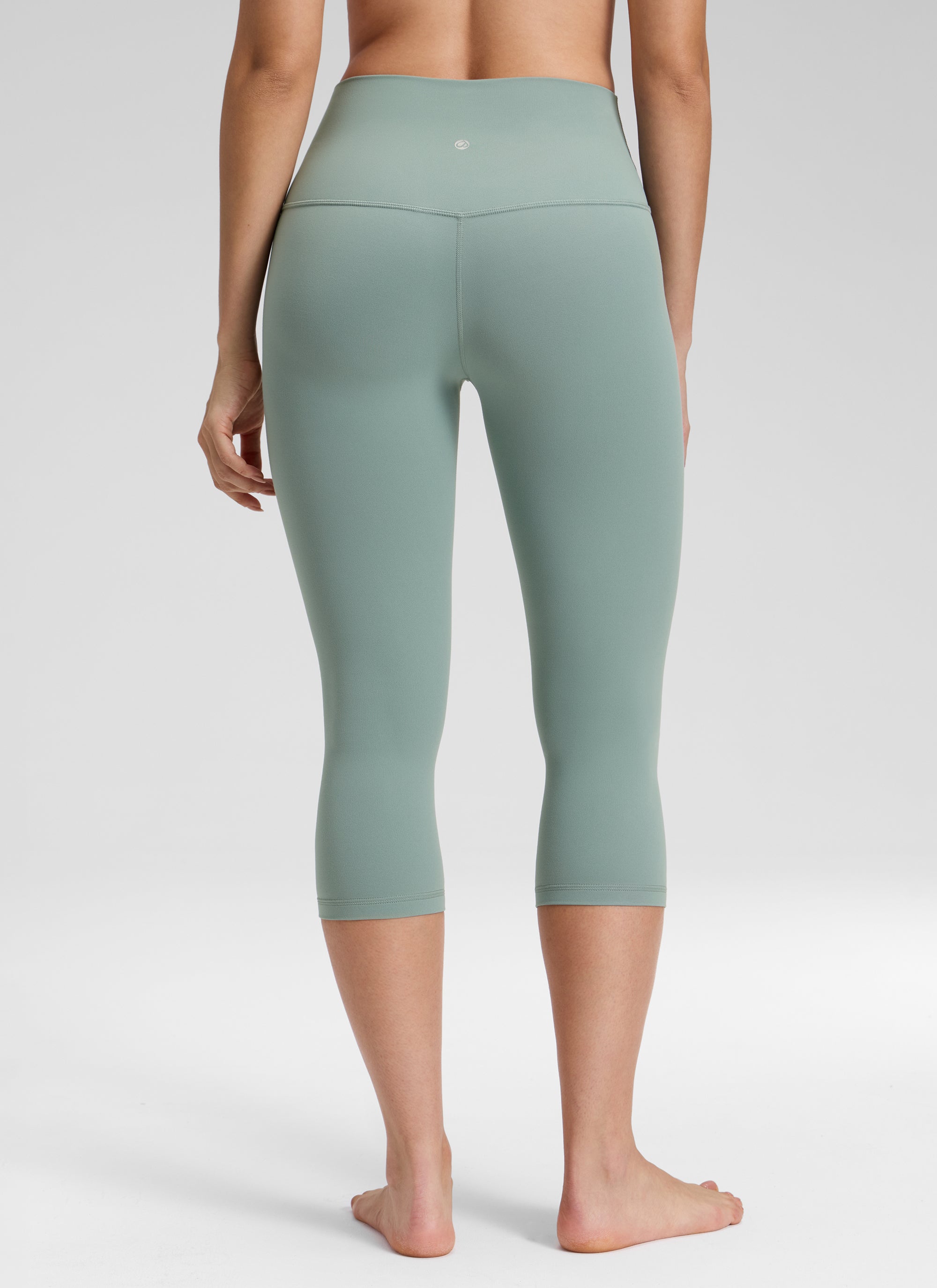 CRZ YOGA Quần legging yoga nữ kiểu Lounge High Rise, chất liệu vải dệt kim sợi tự nhiên ( Butterluxe ), chiều dài 19 inch, màu Crater Green